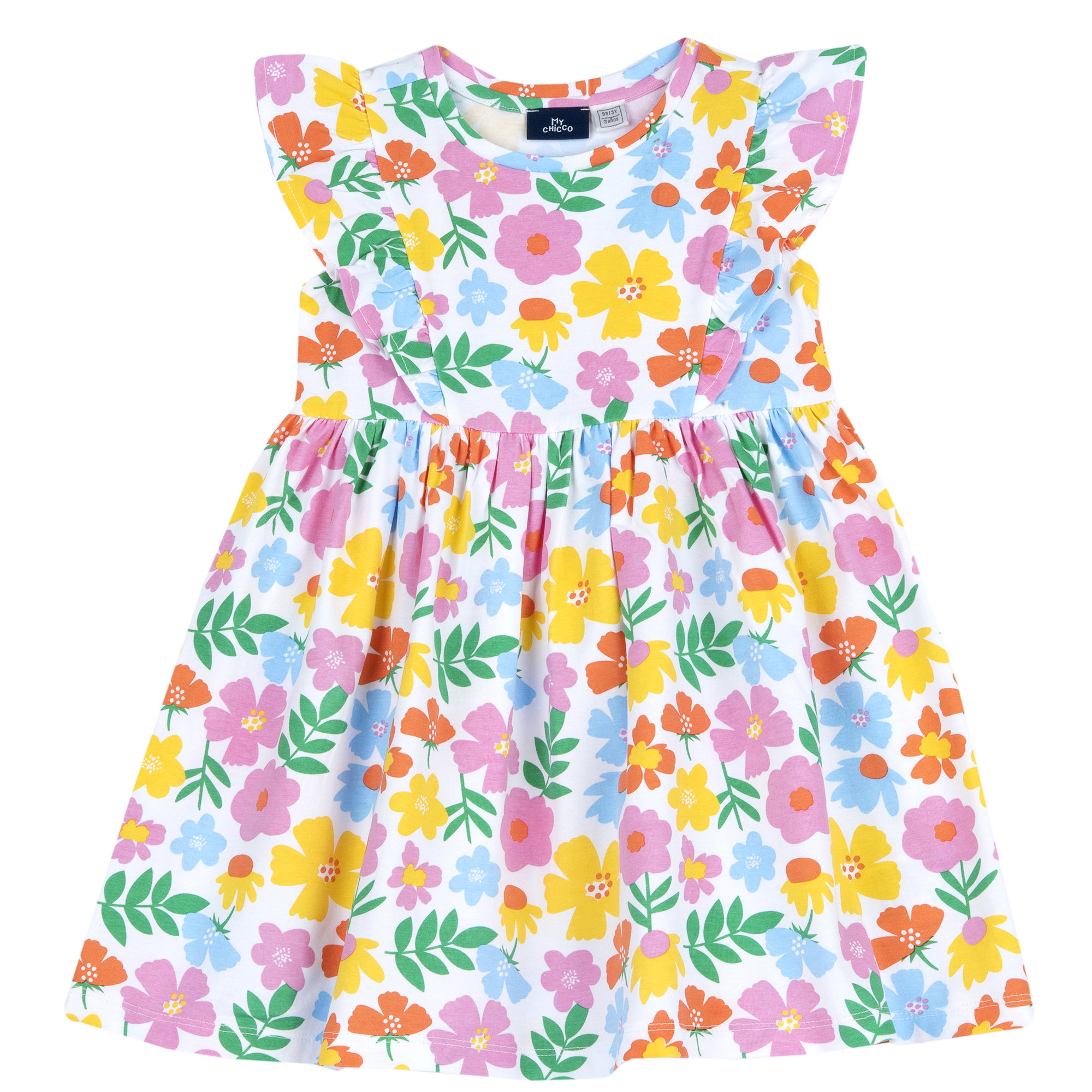 Rochie copii Chicco, alb cu mov, 16683-68MC