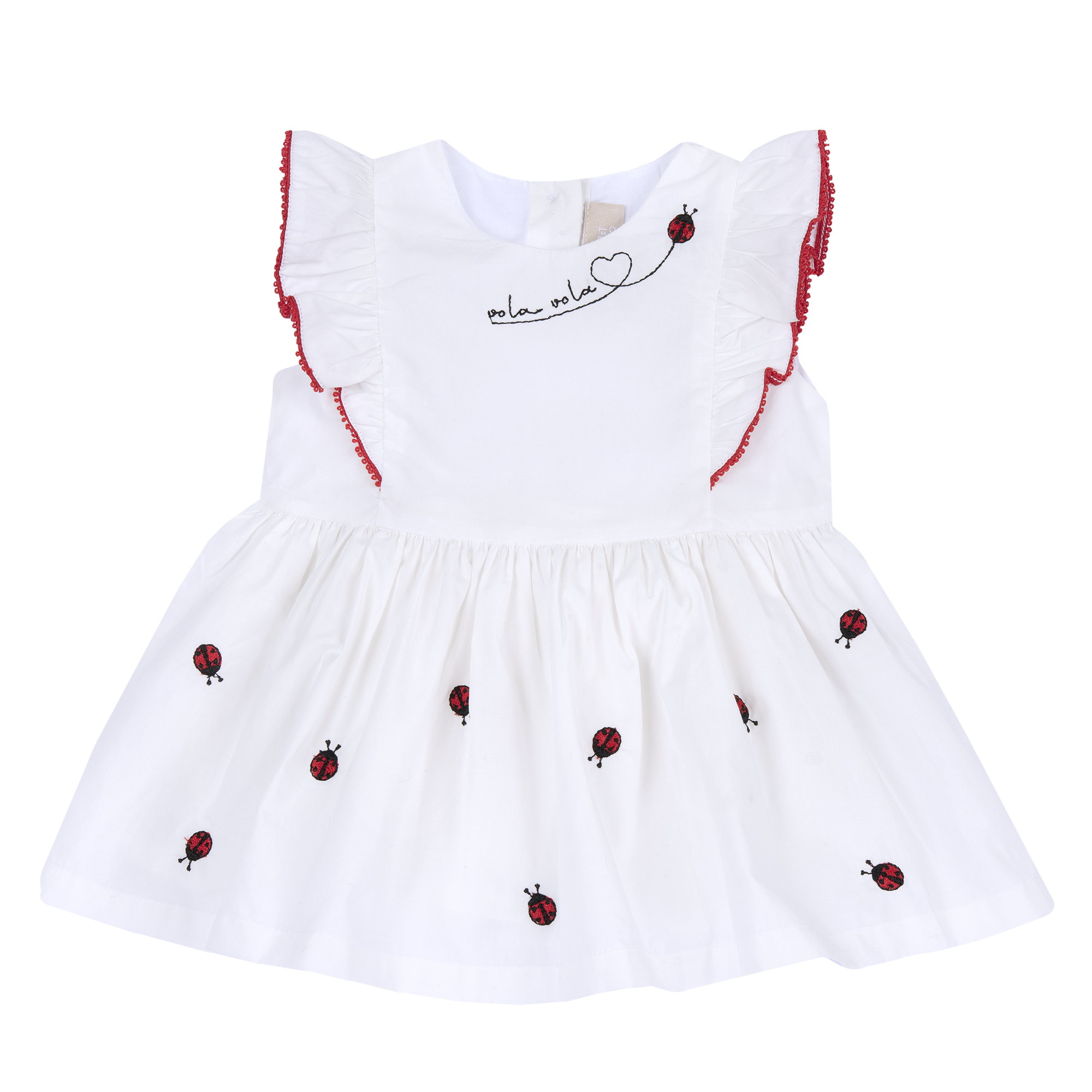 Rochie copii Chicco, Alb Cu Rosu, 05803-66MFCO