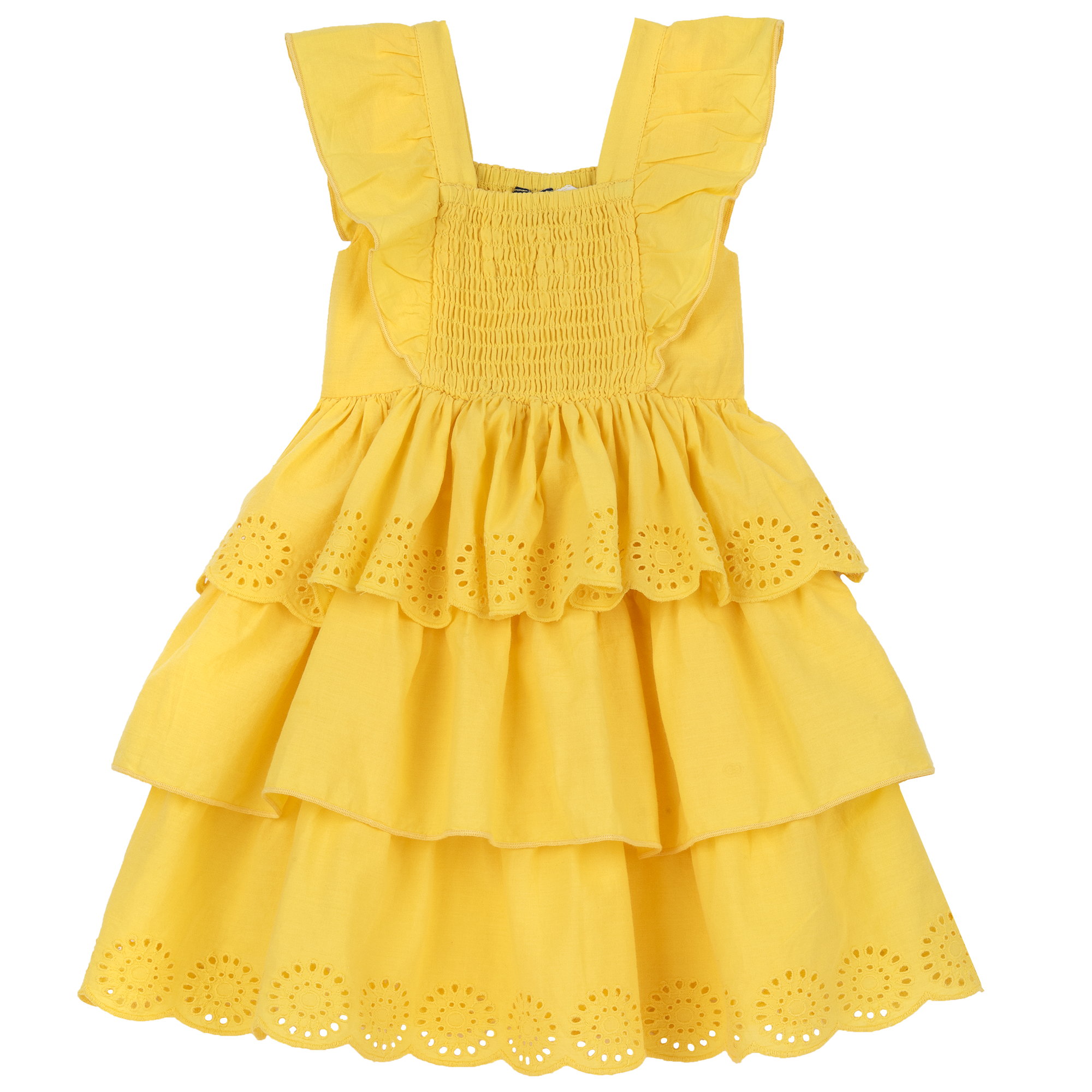 Rochie copii Chicco broderie engleza, galben deschis, 05720-66MC