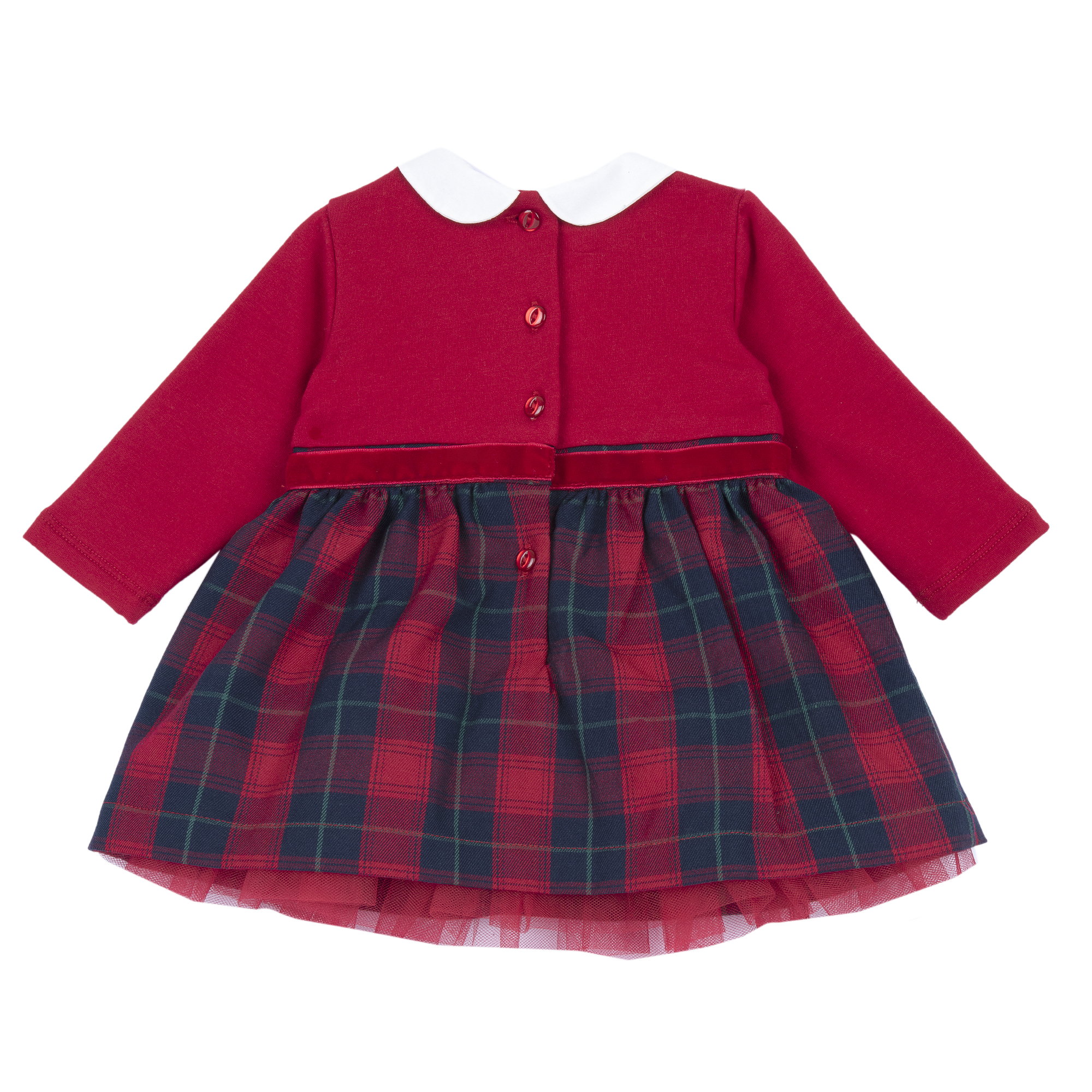 Rochie copii Chicco pentru Craciun, rosu, 00812-69MFCI