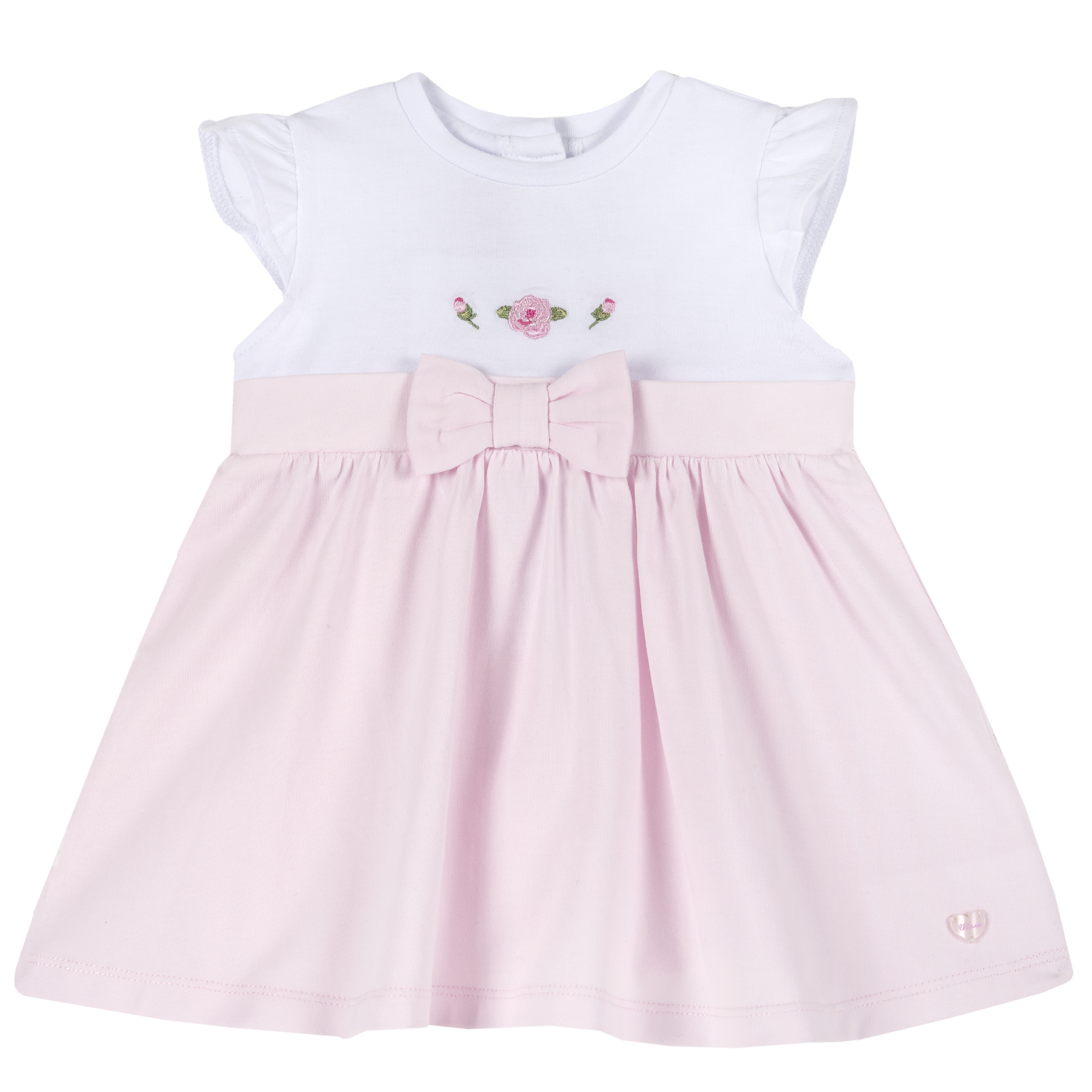 Rochie copii Chicco, alb cu roz, 03617