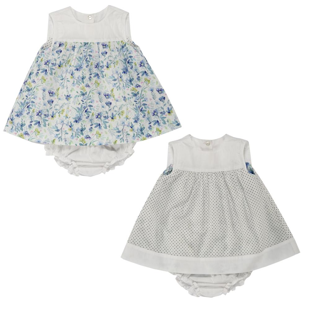Rochie reversibila copii chicco, imprimeu floral in diferite nuante