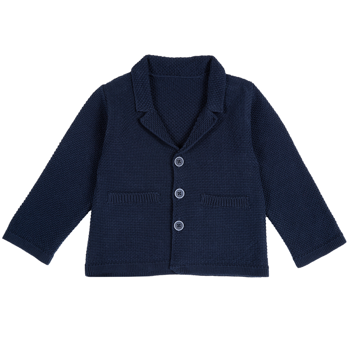Jacheta copii Chicco, tricotata, albastru, 09419 CHICCO imagine noua