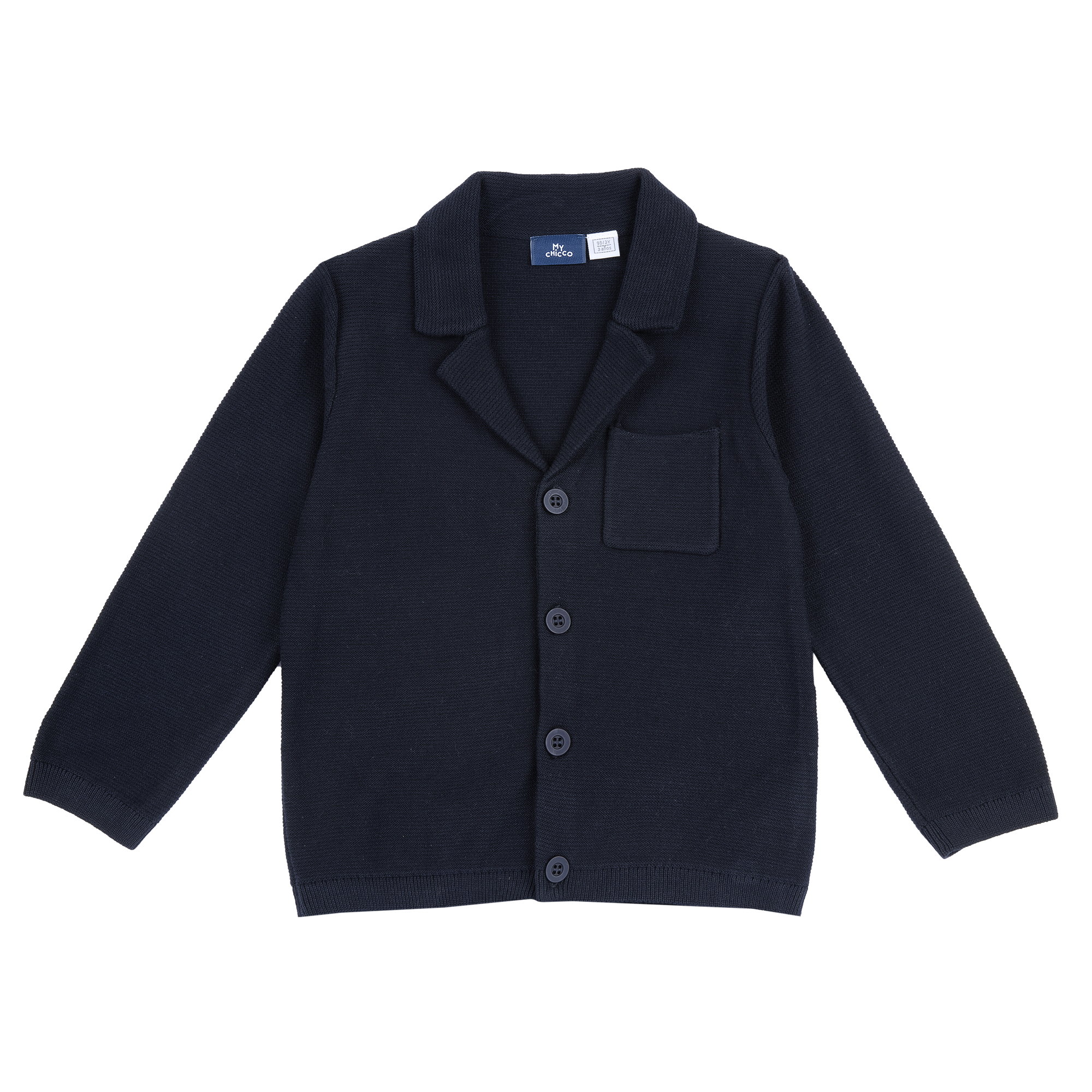 Sacou tricotat copii Chicco, albastru inchis, 11954-68MC