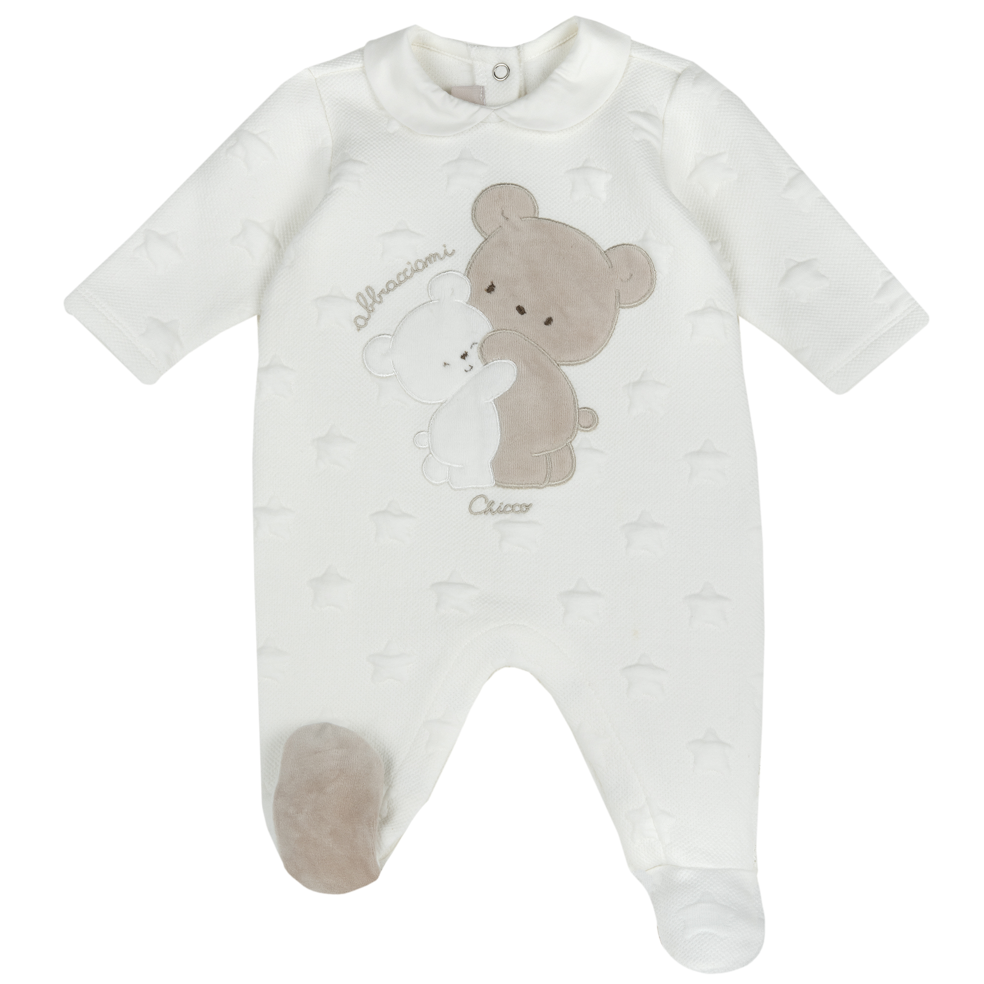 Salopeta bebe Chicco din velur, alb, 02324-63MFCI