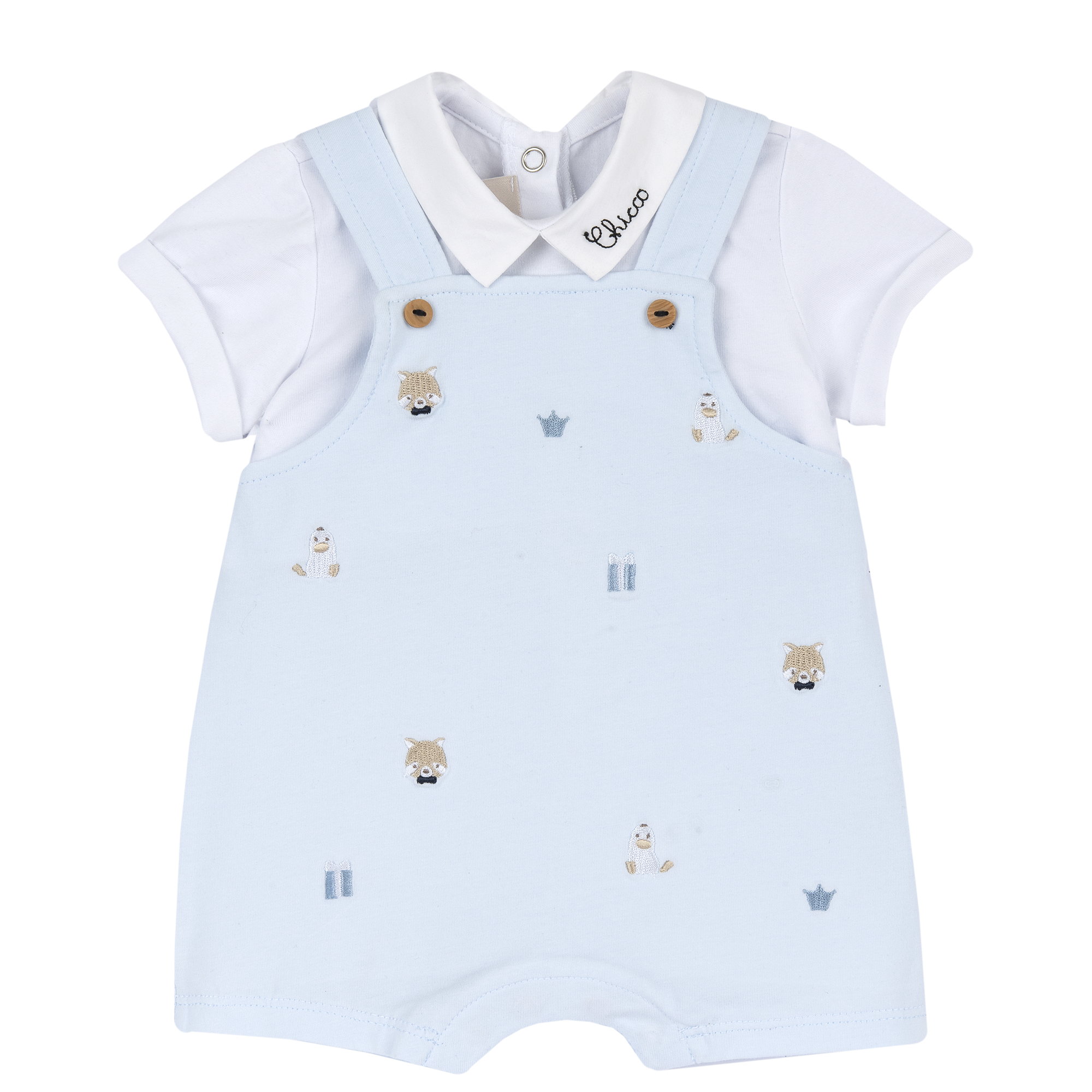 Salopeta bebe Chicco, pantaloni scurti, Bleu, 50984-66MFCI