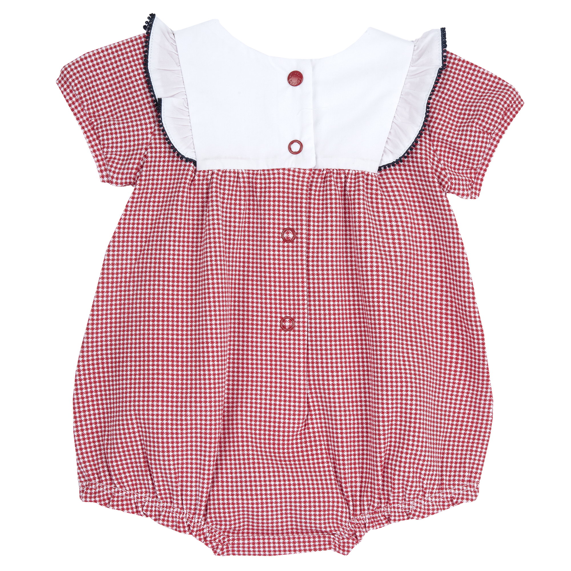 Salopeta bebelusi Chicco, alb cu rosu, 57196-68MFCI