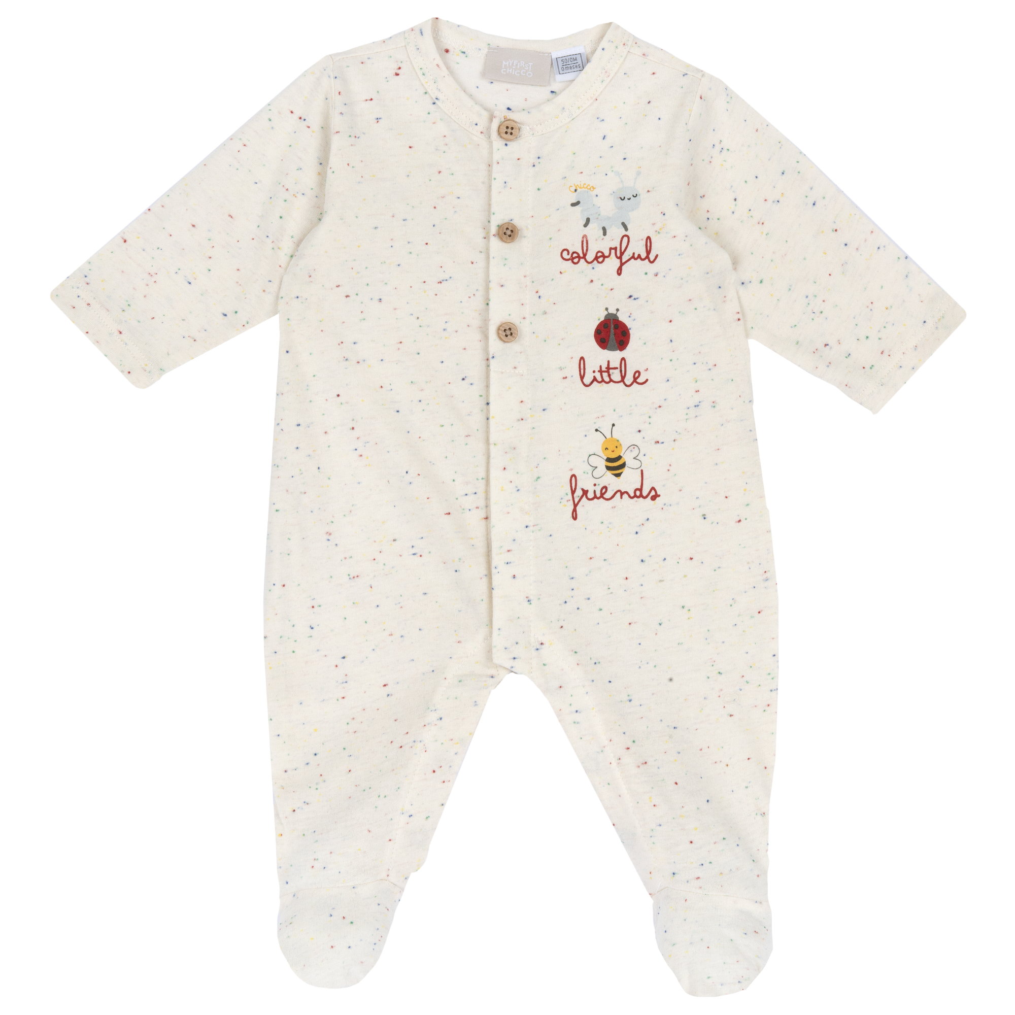 Salopeta bebelusi Chicco, bej cu model, 27275-68MFCI