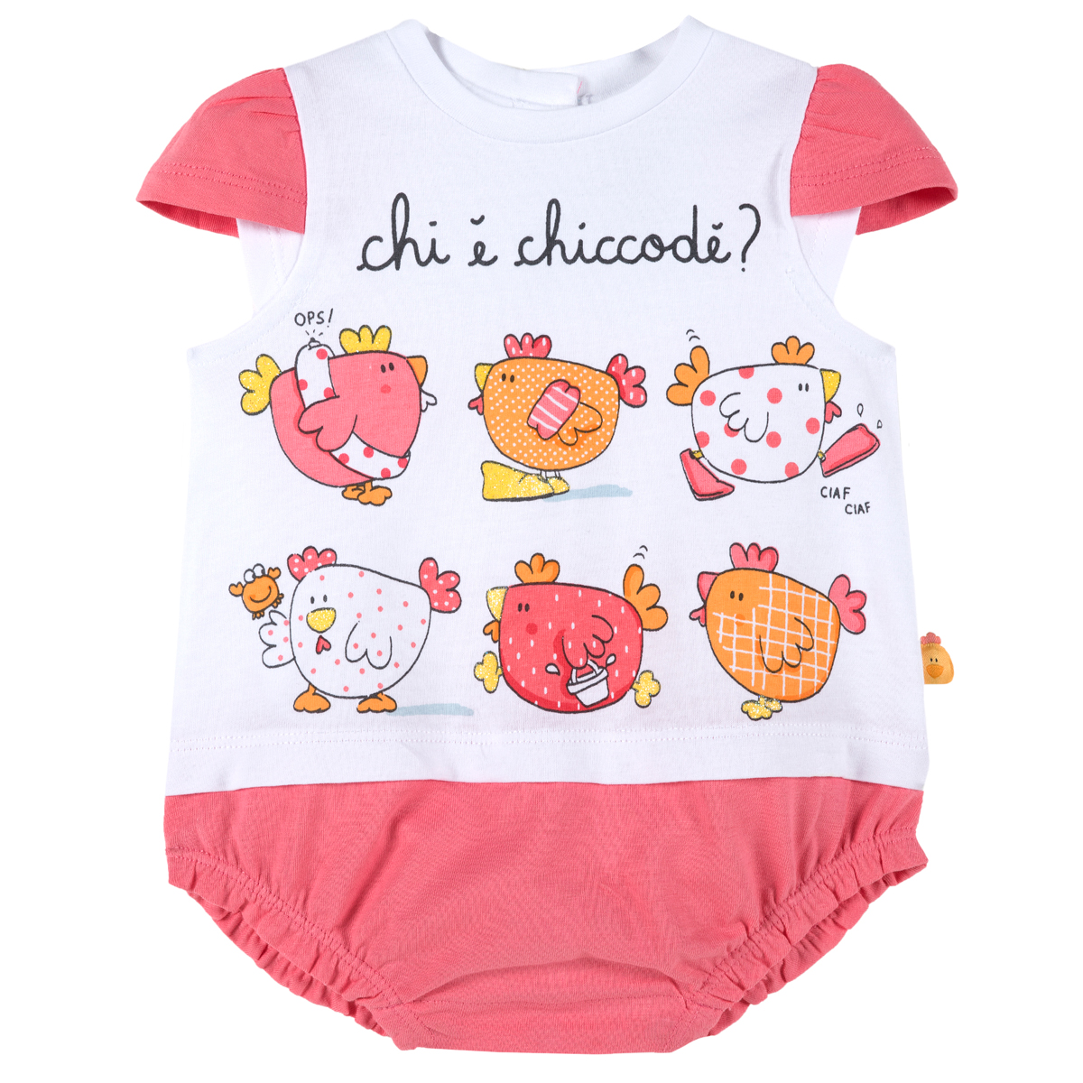 Body bebe chicco, jerse alb cu portocaliu, 51293