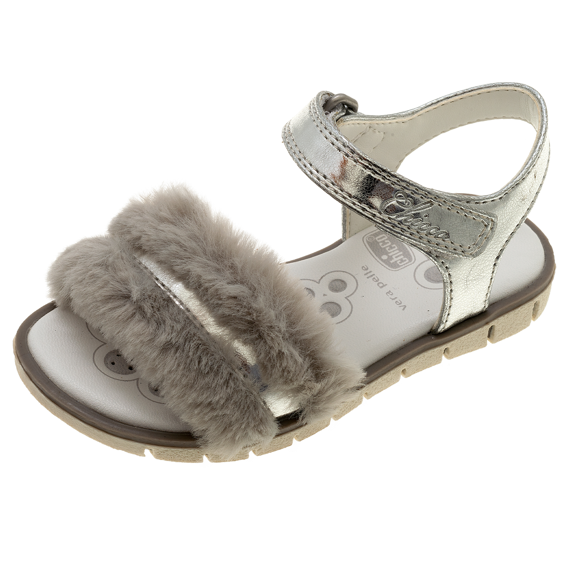 Sandale fetite Chicco Chevyl, argintiu, 61670 CHICCO imagine noua