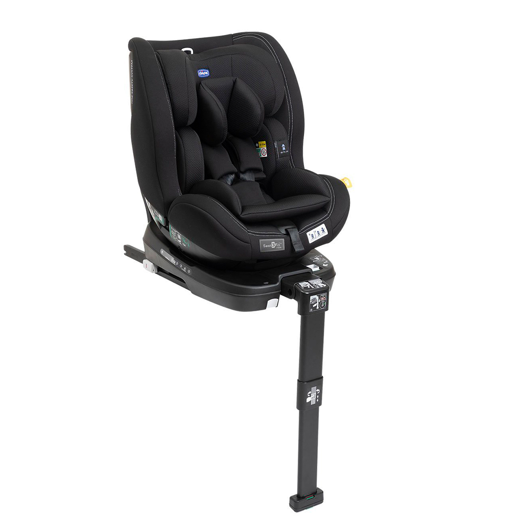 Scaun auto copii Chicco Seat3Fix I-Size Air, 40-125cm, Black Air (Negru), 40-125cm, nastere-7ani