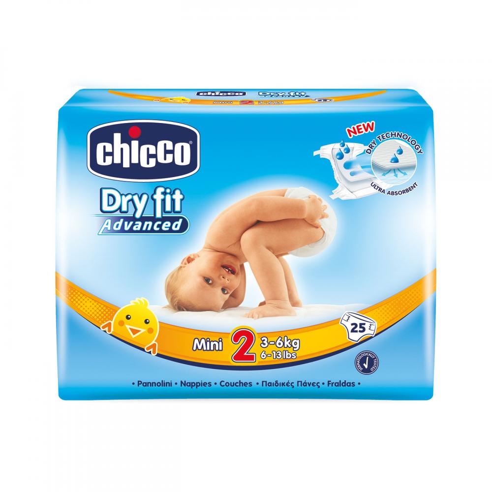 Scutece Chicco Dry Fit Advanced Mini, nr.2, 3-6kg, 25buc 25buc imagine noua responsabilitatesociala.ro