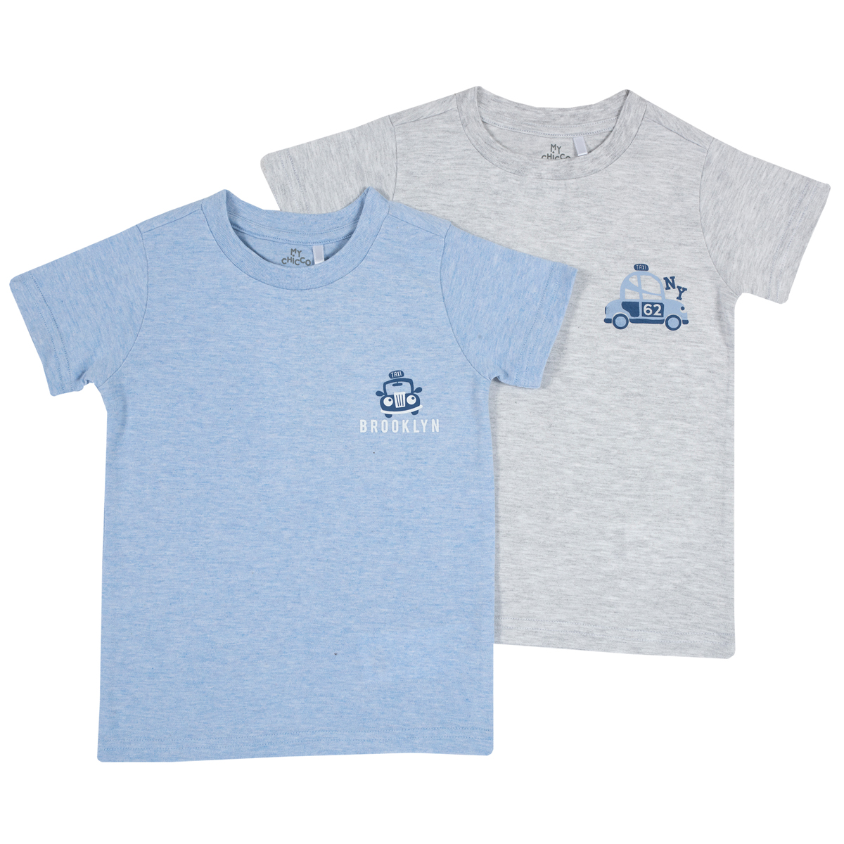 Set 2 tricouri baieti Chicco, gri si bleu, 11421 11421 imagine noua responsabilitatesociala.ro