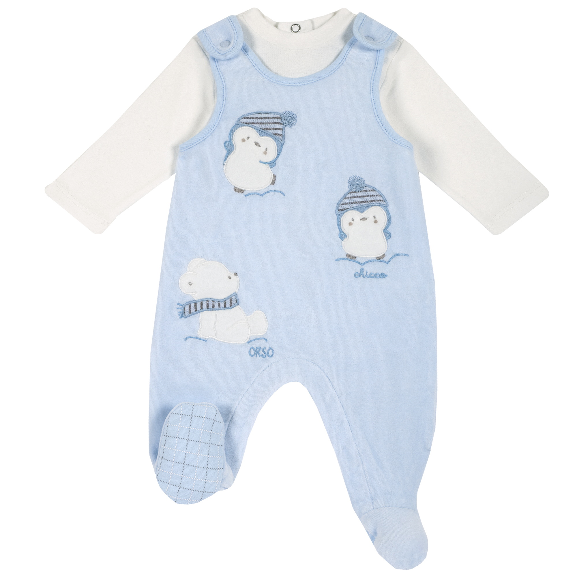 Set body si salopeta bebe chicco, albastru, 77957