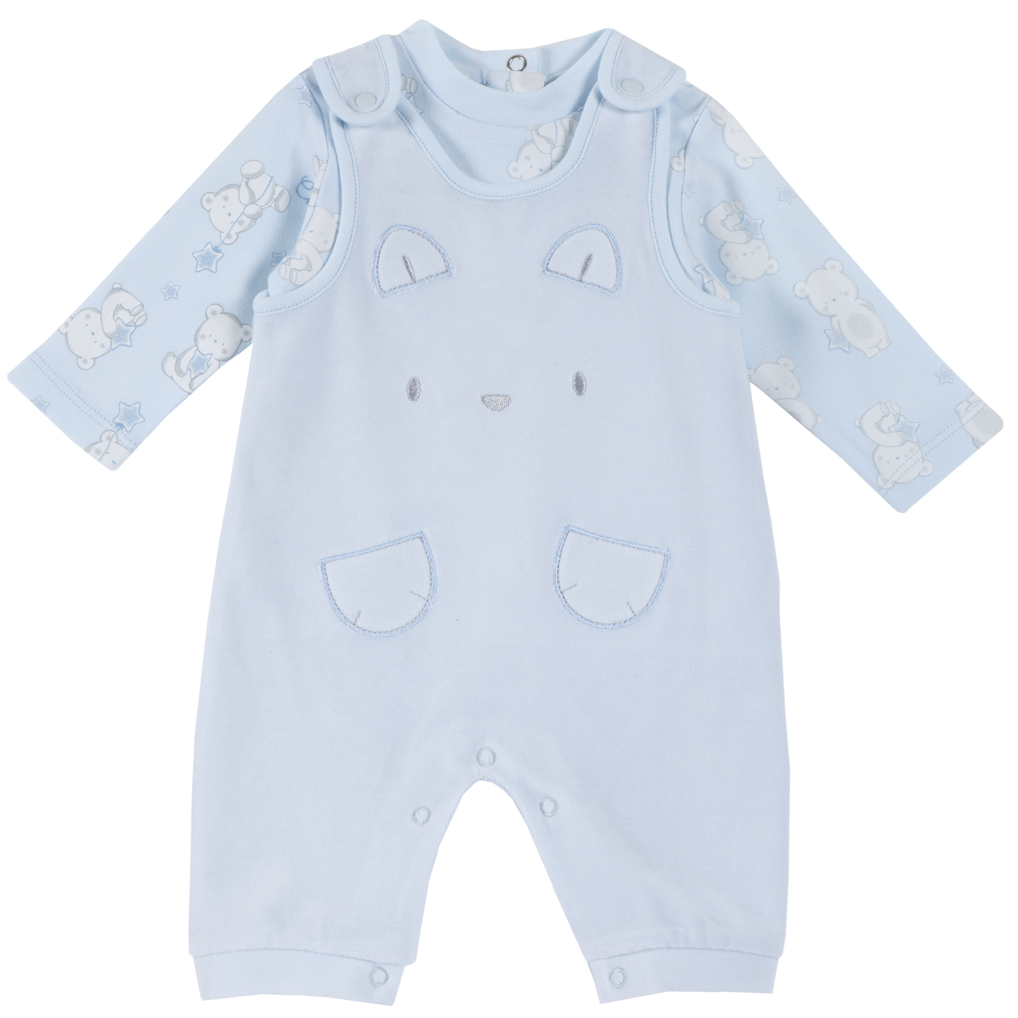 Set body bebe si salopeta Chicco, albastru, 76257