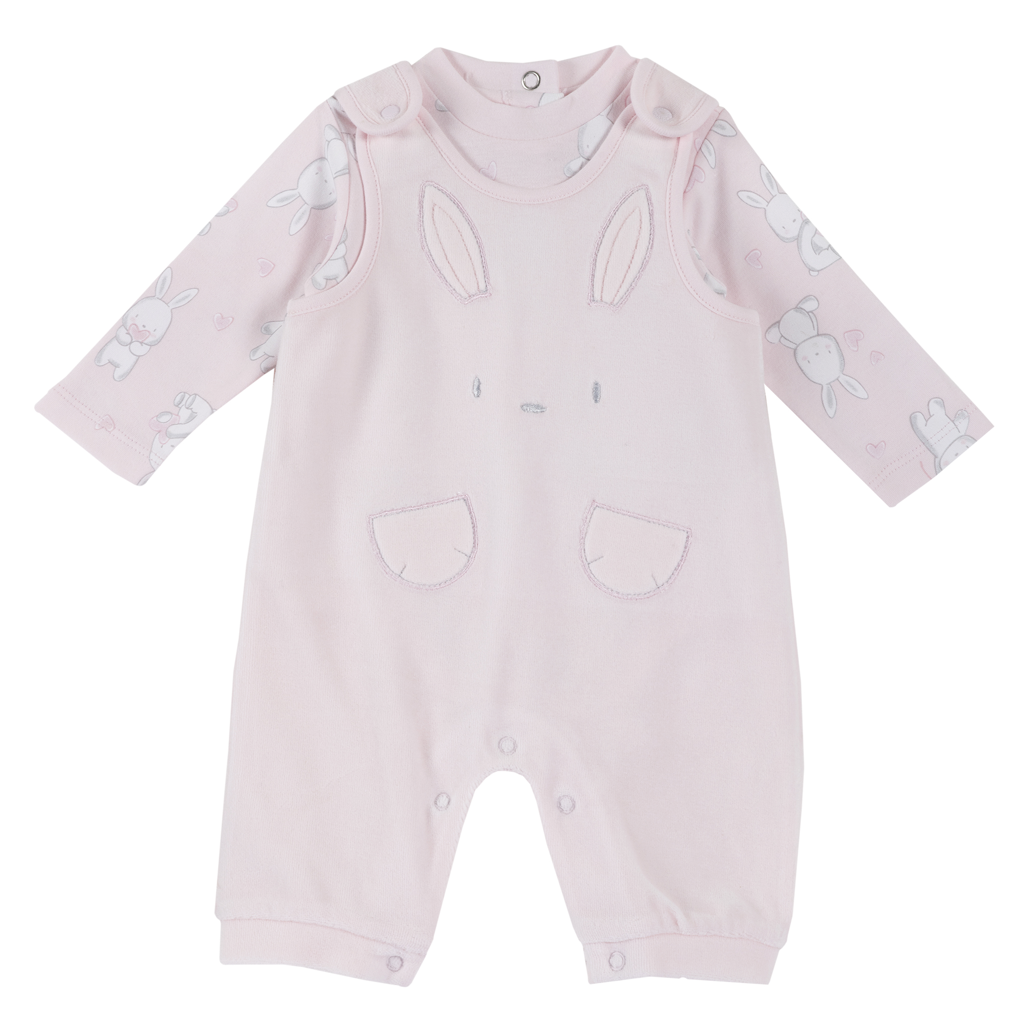 Set body bebe si salopeta Chicco, roz, 76257