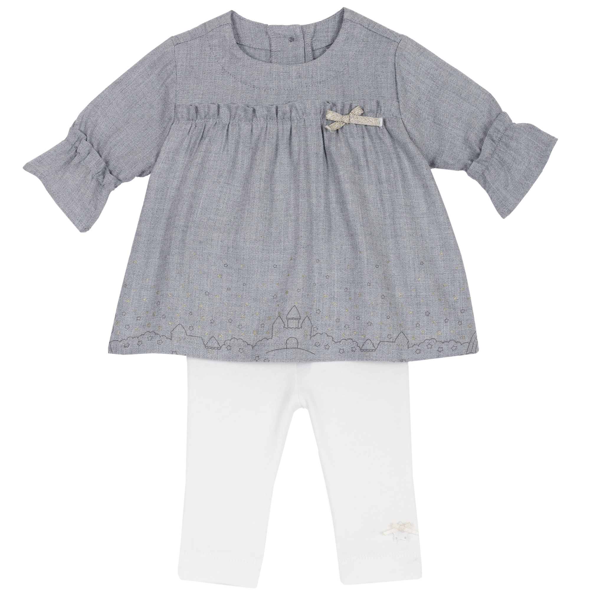 Set bluza copii si pantaloni chicco, gri deschis, 77992
