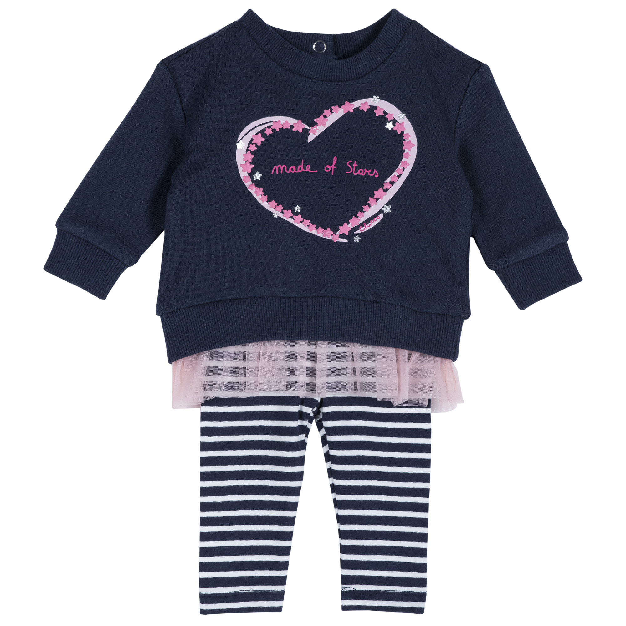 Set hanorac + colant copii Chicco, albastru inchis