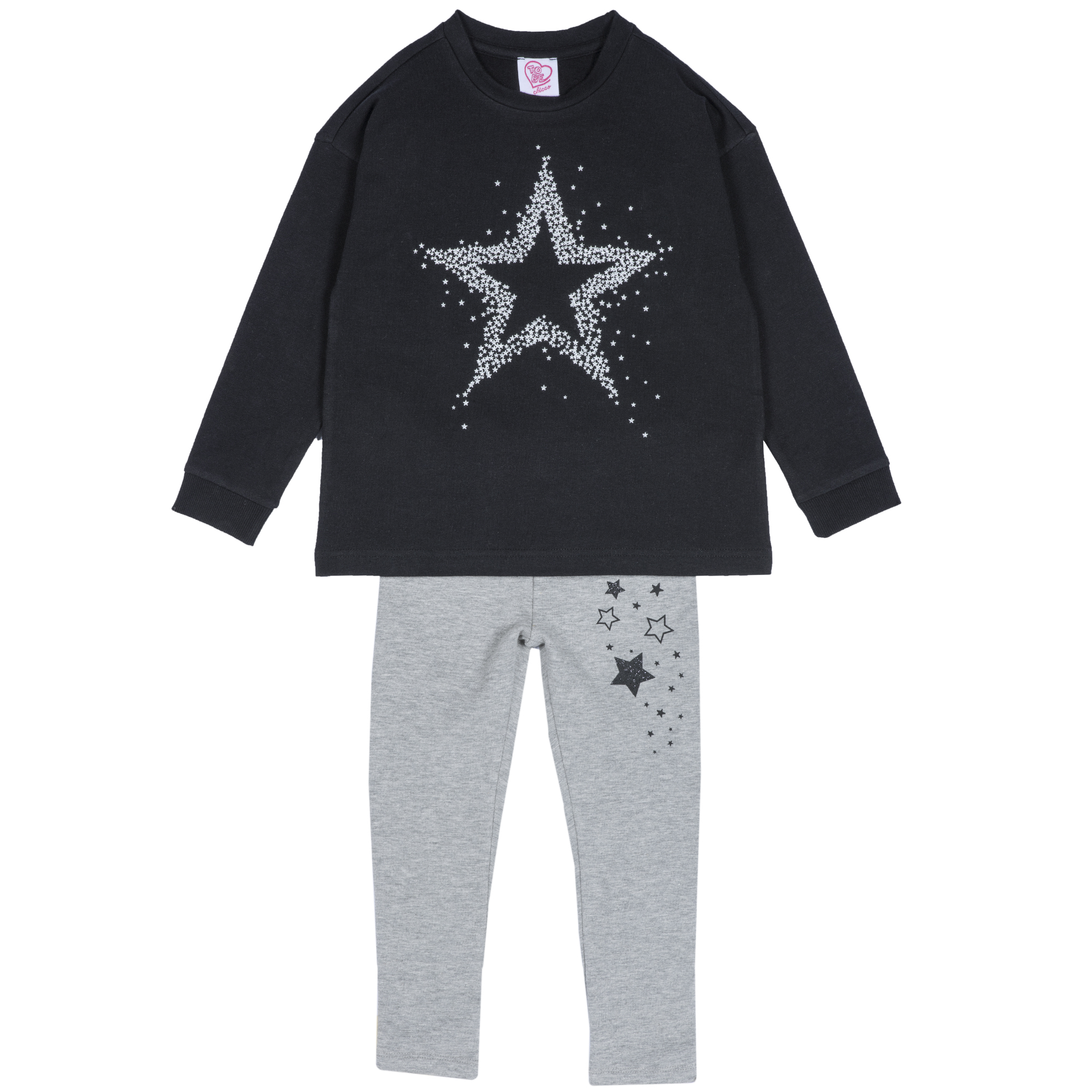 Set hanorac + colant copii chicco, gri inchis