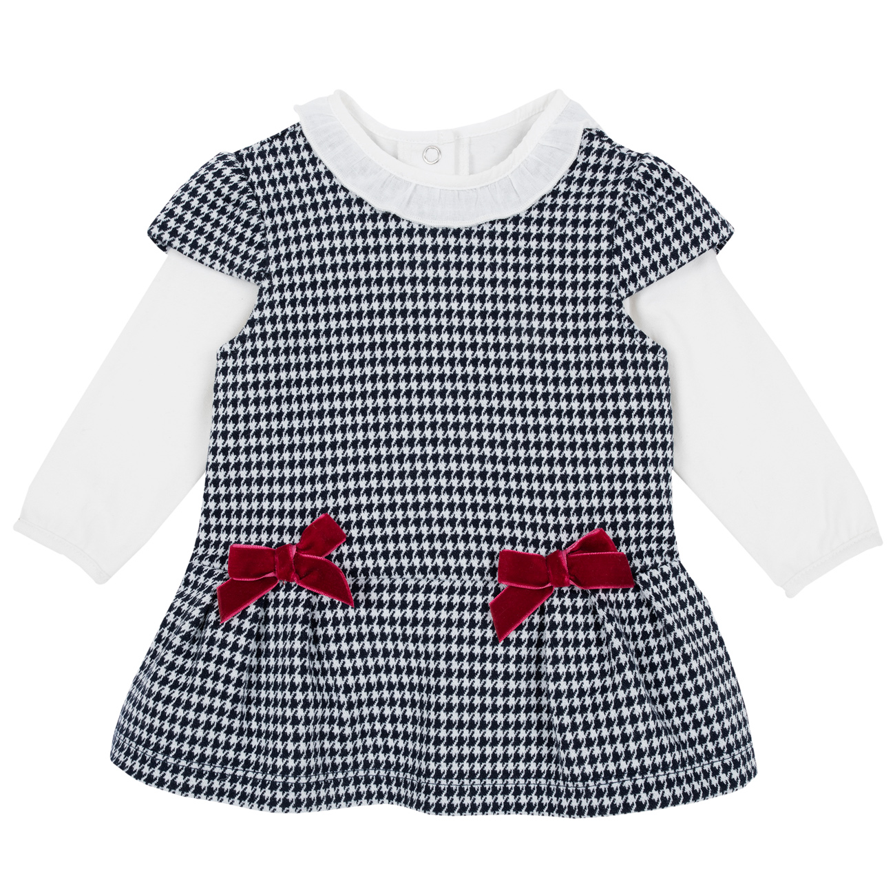 Set rochie si body copii Chicco, alb
