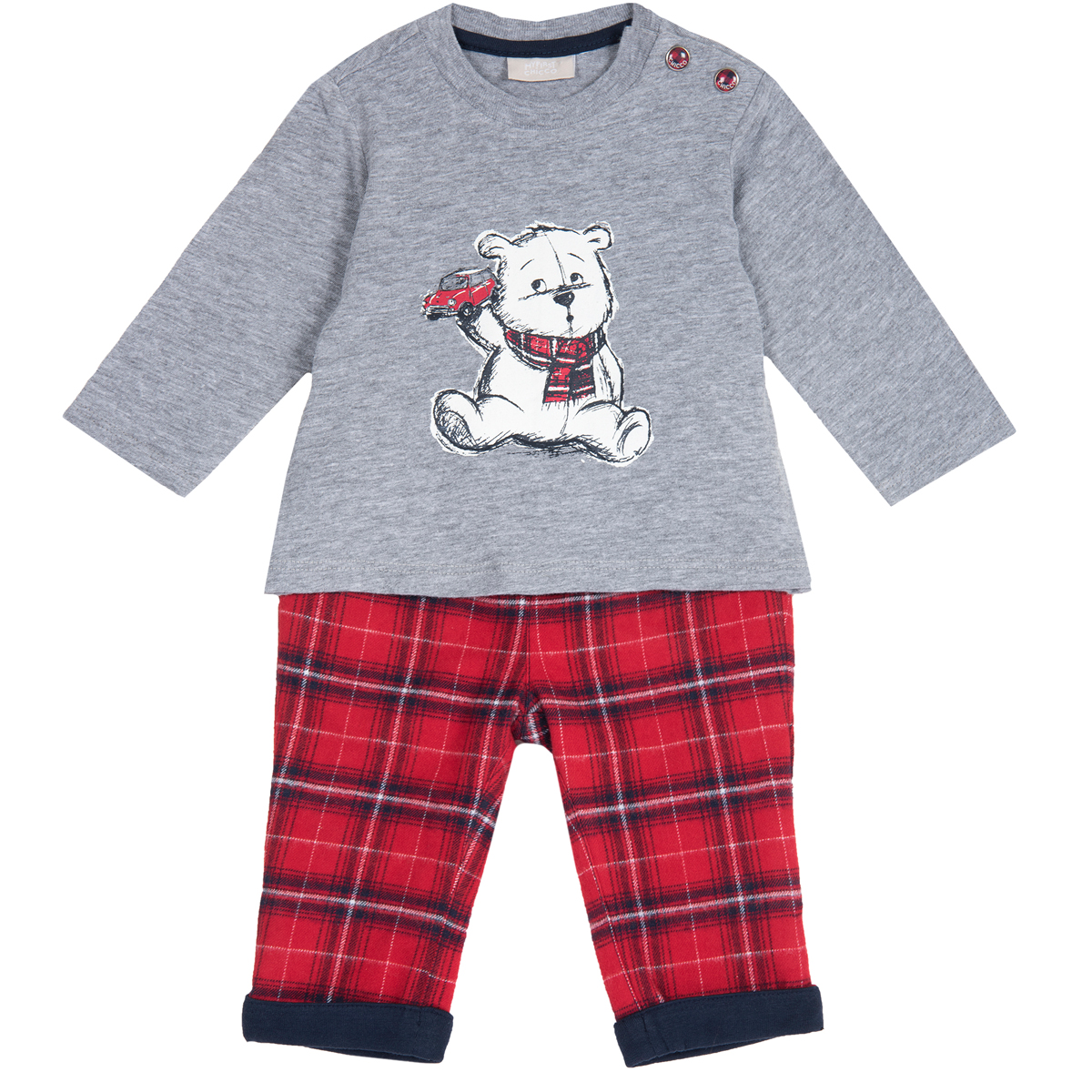 Set tricou si pantaloni Chicco, imprimeu ursulet, 76348