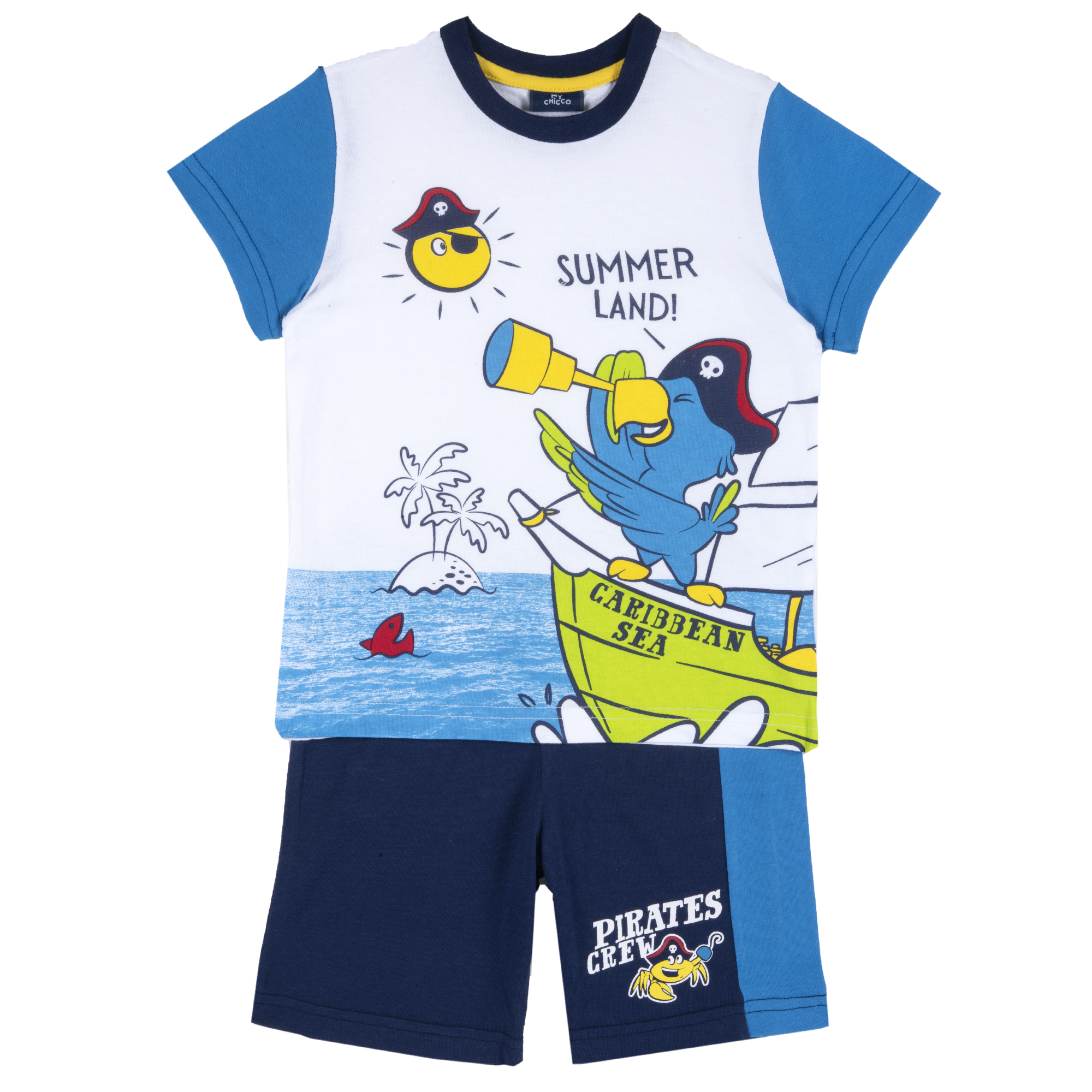 Set tricou si pantalon copii chicco, model cu pirati, 76990