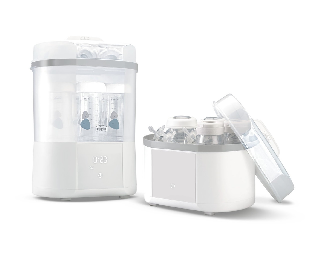 Sterilizator electric digital Chicco cu uscator biberoane si accesorii mici, 0luni+