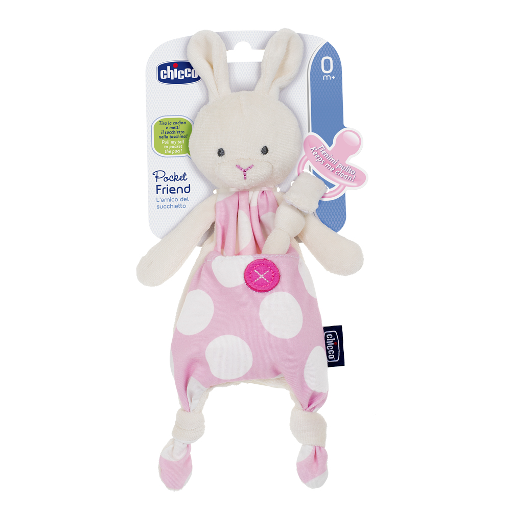 Suport suzeta Chicco 3 in 1, Pocket Friend, roz CHICCO