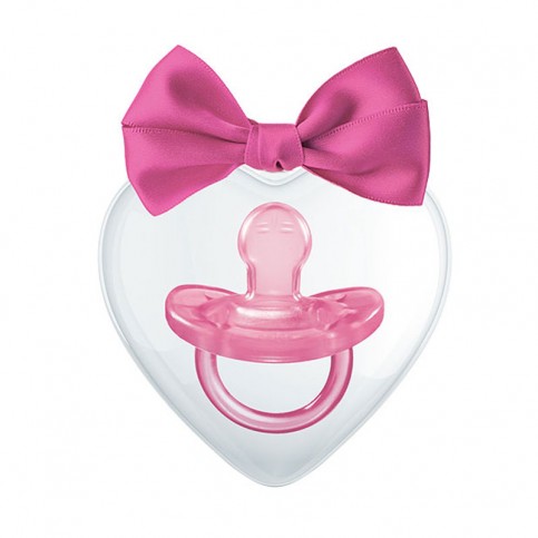 suzeta silicon chicco physiosoft love edition, monobloc, ortodontica, girl, 0-6luni