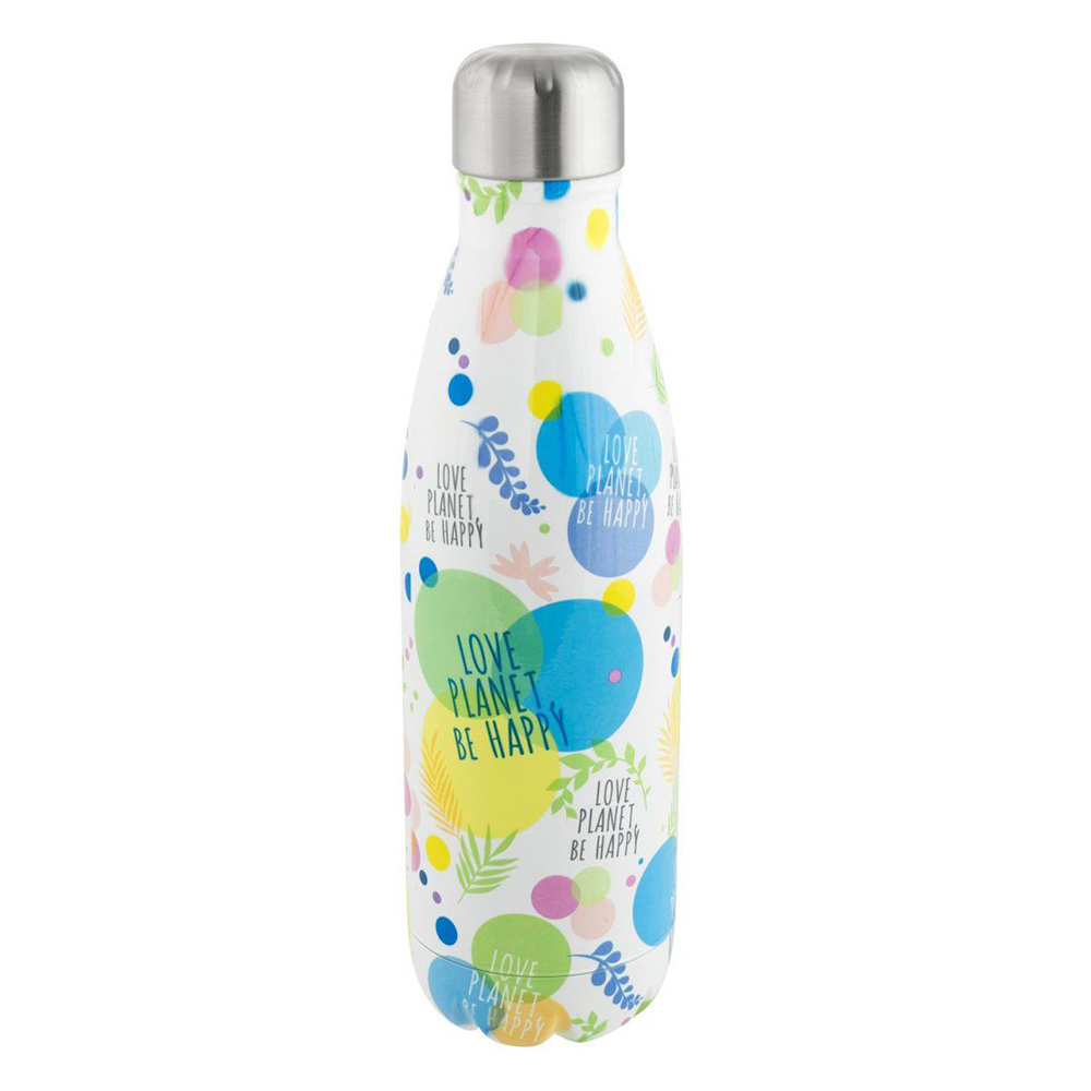 Termos Chicco Drinky din inox tip sticla, 500ML, Love Planet, 12 luni+