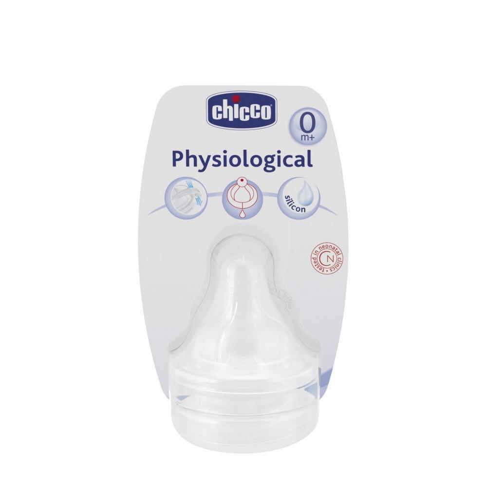 Tetina Chicco silicon PHYSIOLOGIC 2buc flux normal 0luni+ thumbnail