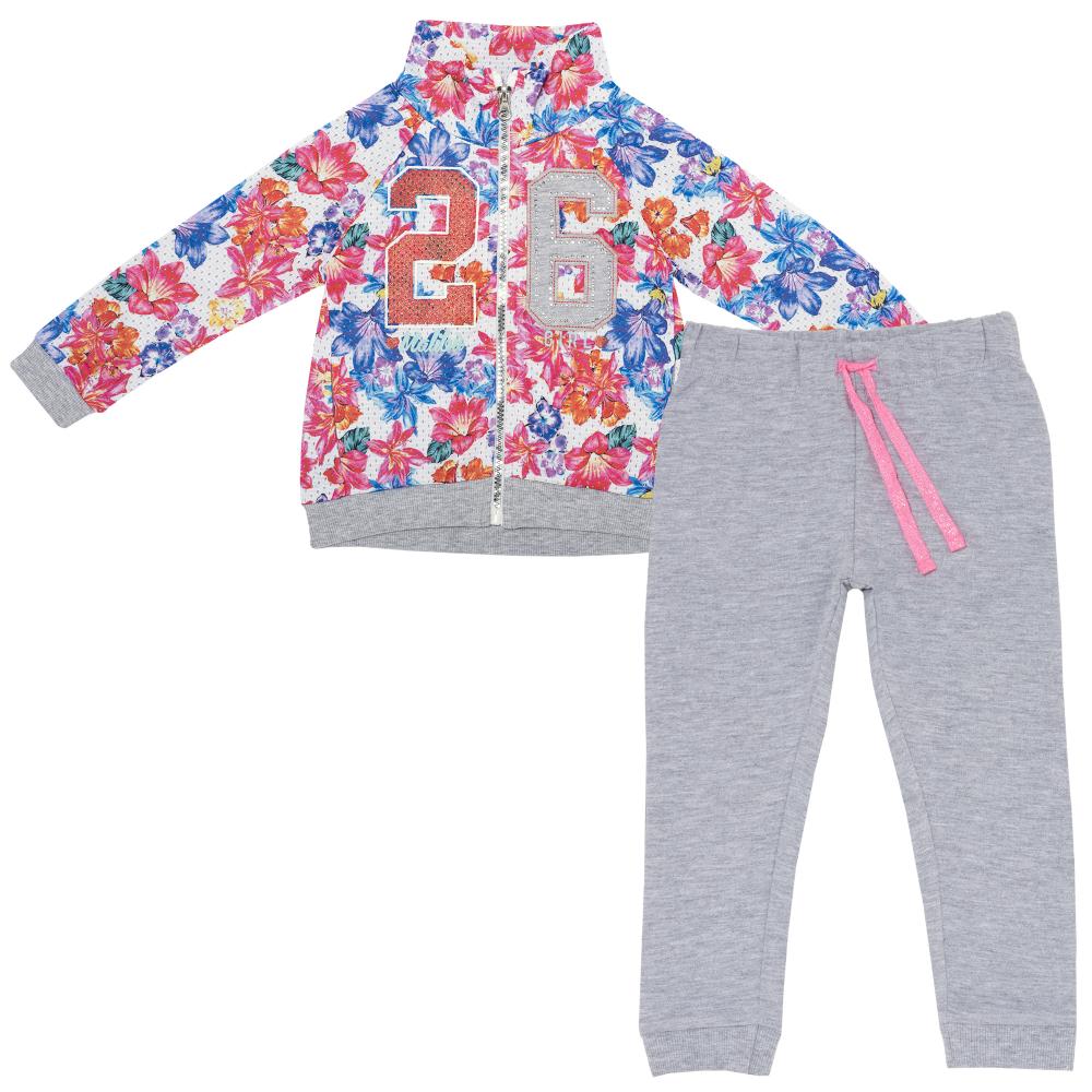 Trening pentru copii Chicco, fete, gri floral, 78700