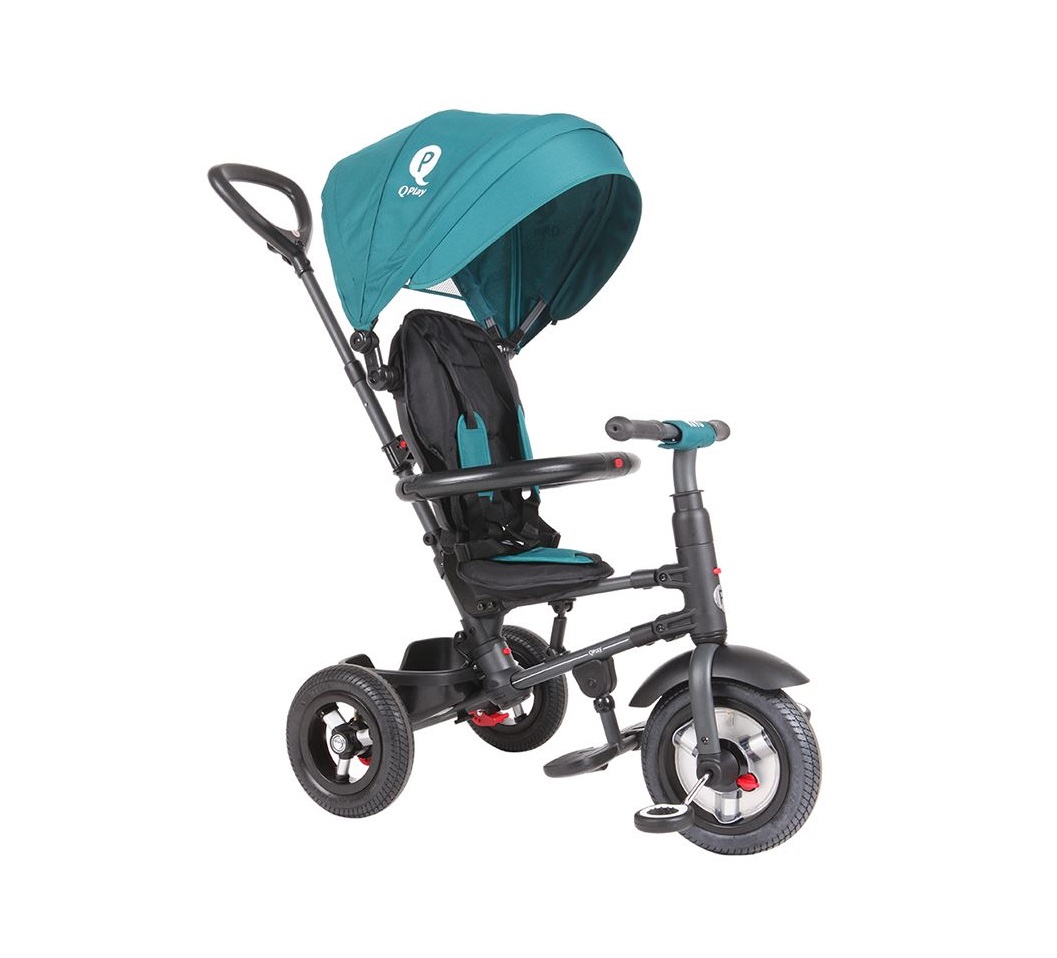 Tricicleta copii multifunctionala rito air, albastru deschis, 12luni-3ani