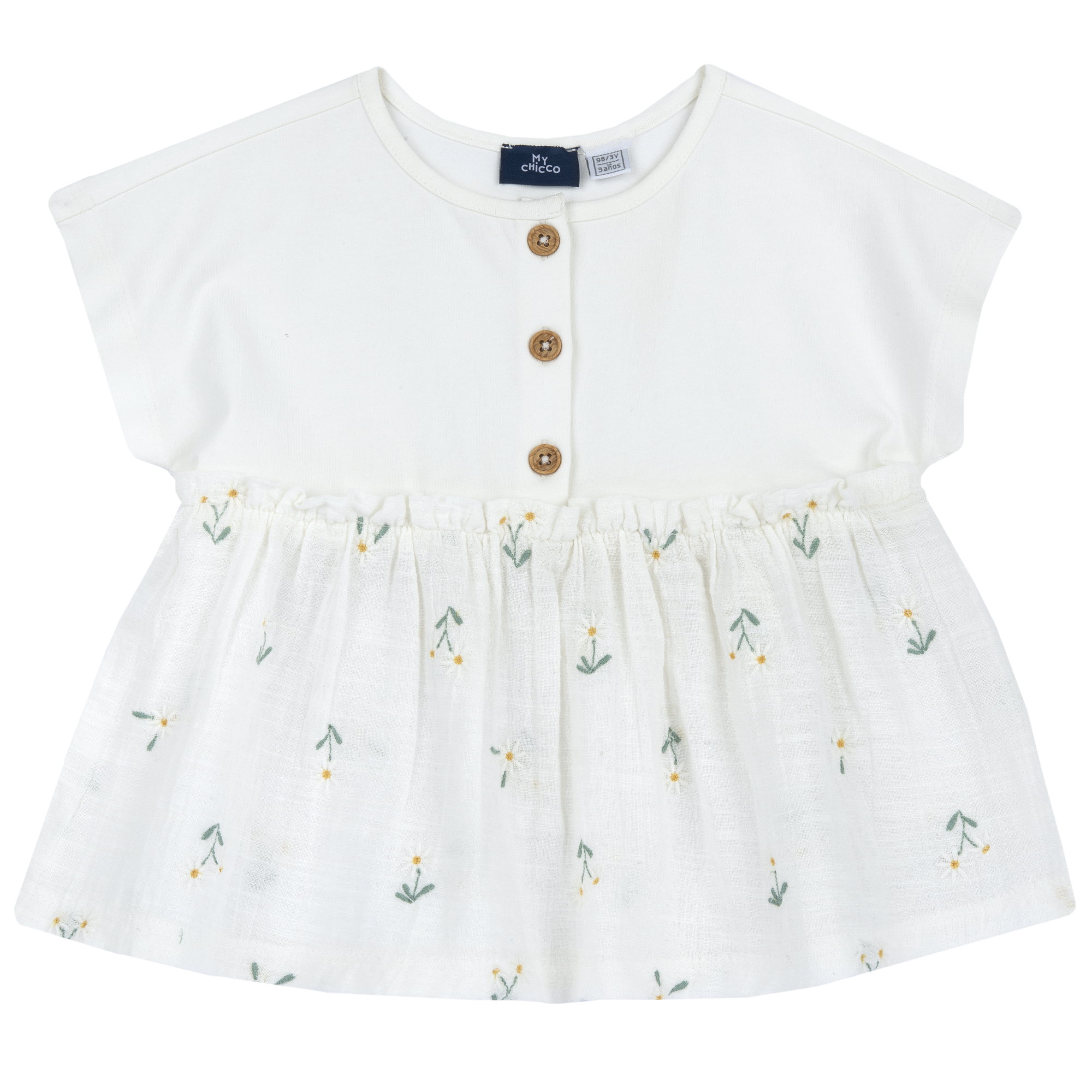 Tricou copii Chicco, alb, 11993-68MC