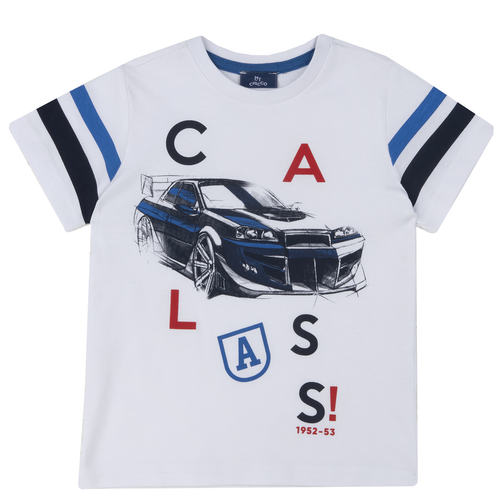 Tricou copii chicco, alb cu model, 67545-62mc