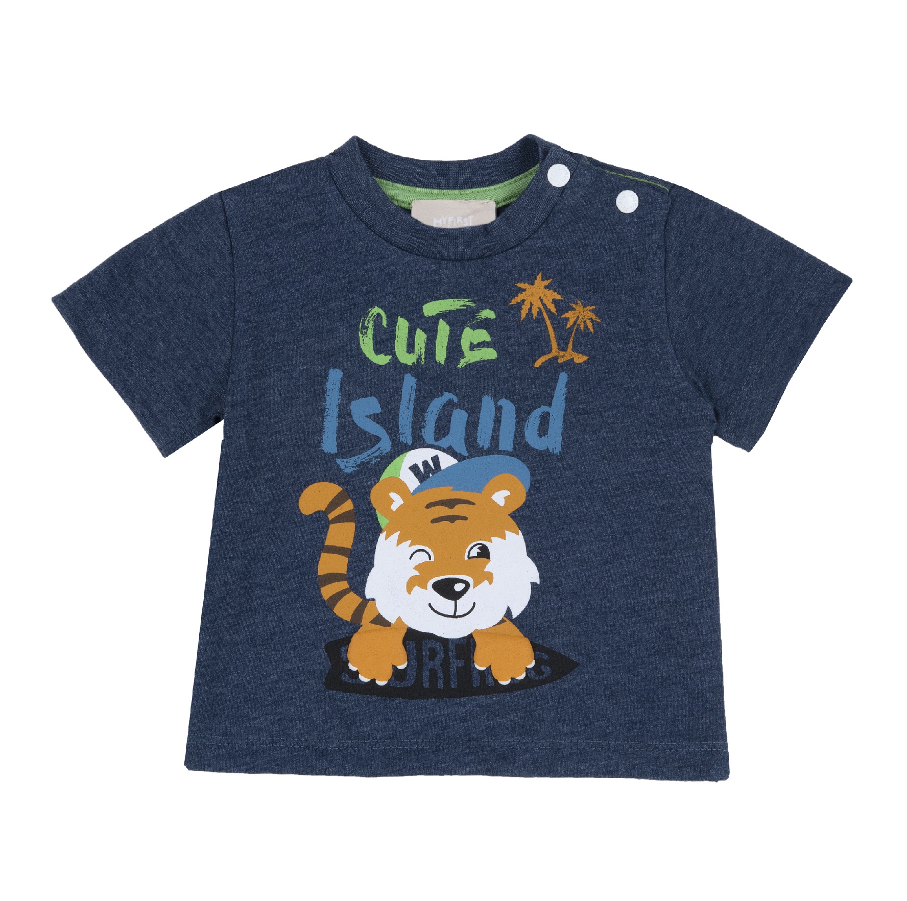 Tricou copii chicco, bleu cu model, 67573-62mfco