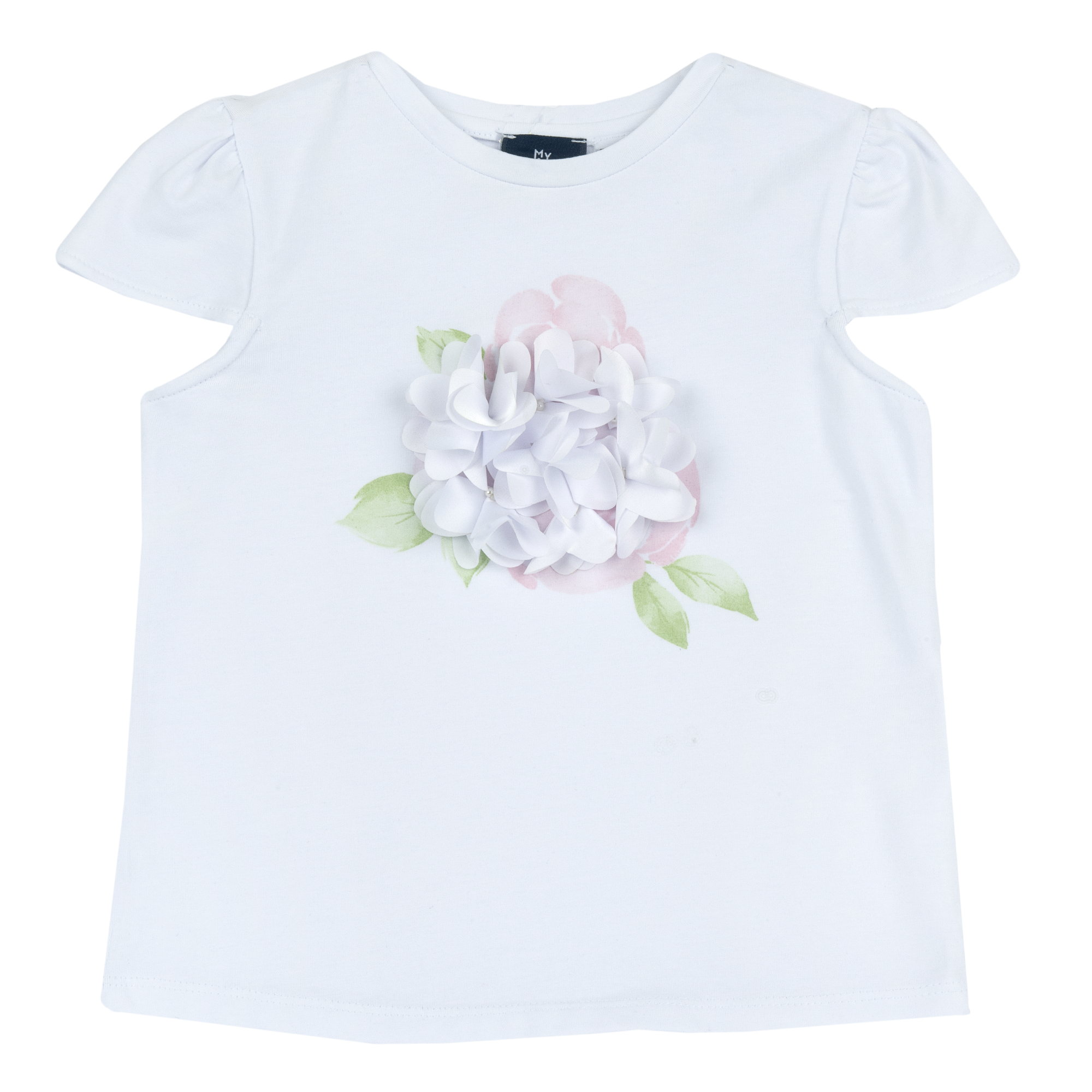Tricou copii Chicco, floare aplicata, 16714-68MC
