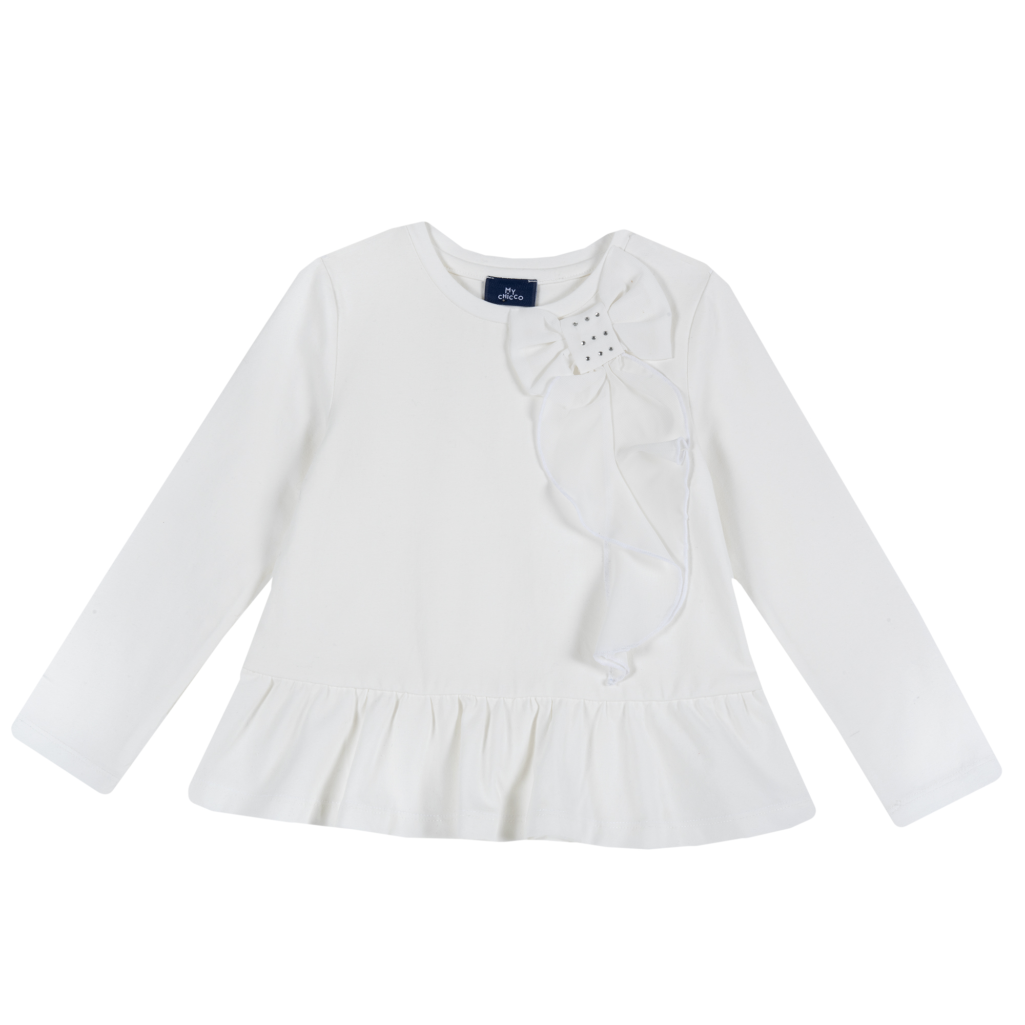 Bluza copii Chicco, aplicatii decorative, alb, 64840