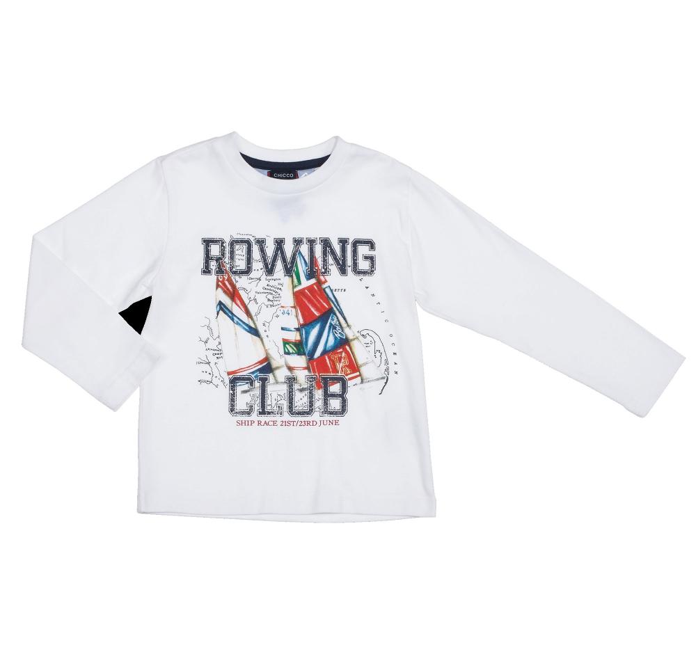 Bluza Chicco, alb cu model Rowing, 47989