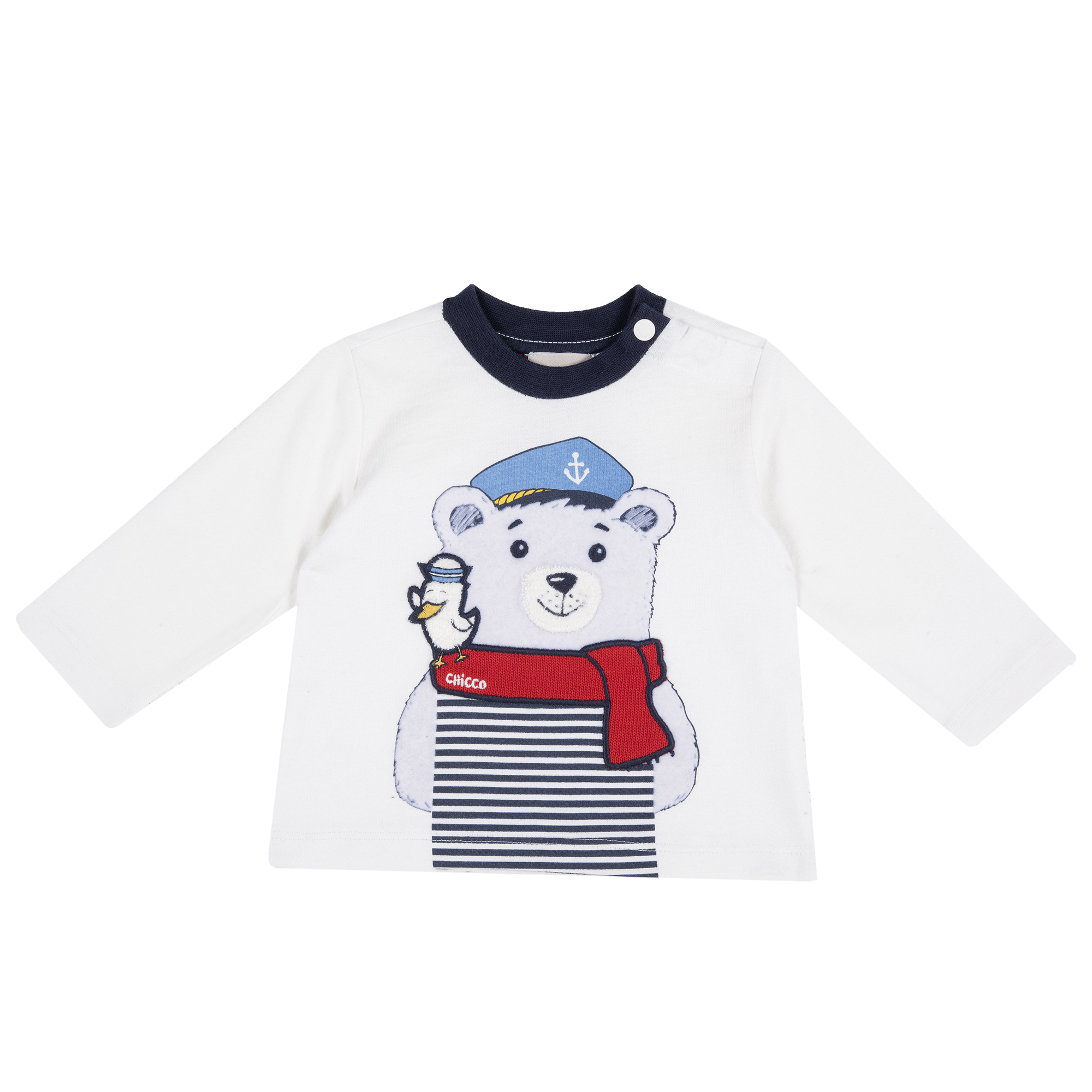 Bluza copii Chicco, alb cu imprimeu, 68662 68662 imagine noua