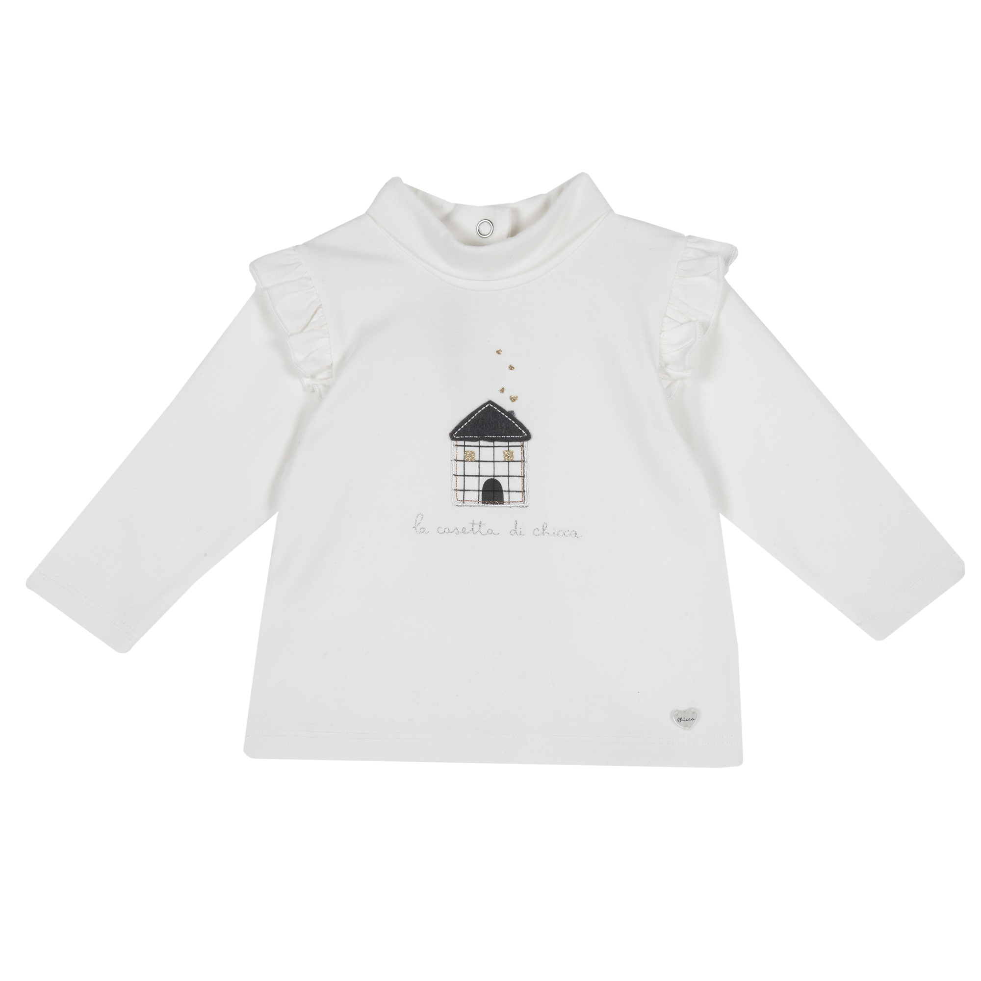 Bluza copii Chicco, volanase decorative, alb, 47569