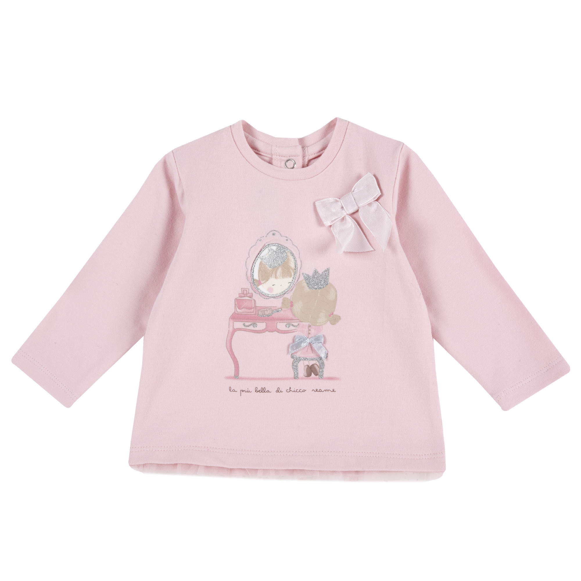 Bluza copii Chicco, fundite, cyclamen, 47240