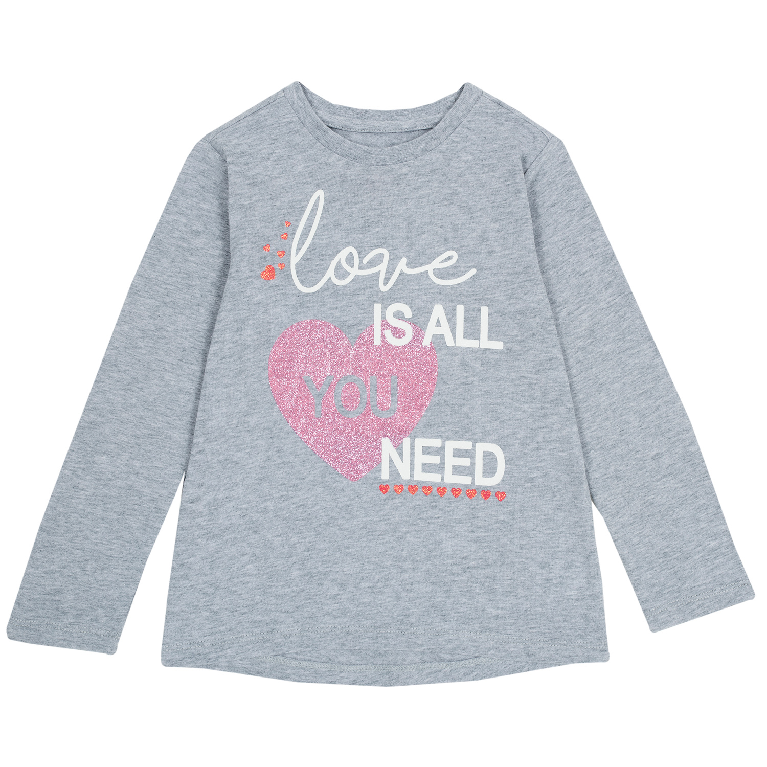 Tricou maneca lunga chicco, fete, gri inchis