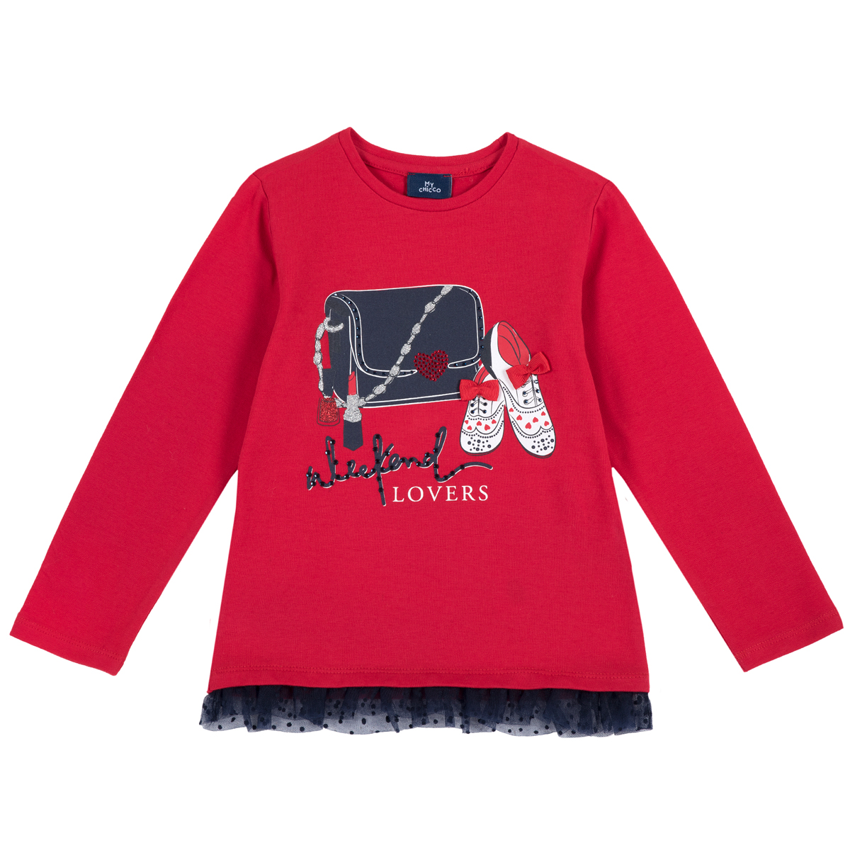 Tricou maneca lunga chicco, strassuri si fundite, 06842