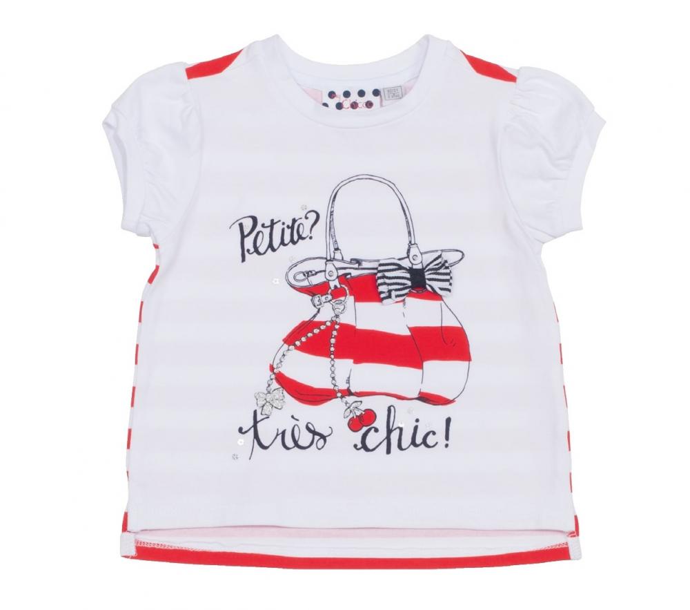 Tricou Chicco, alb cu rosu, 47947