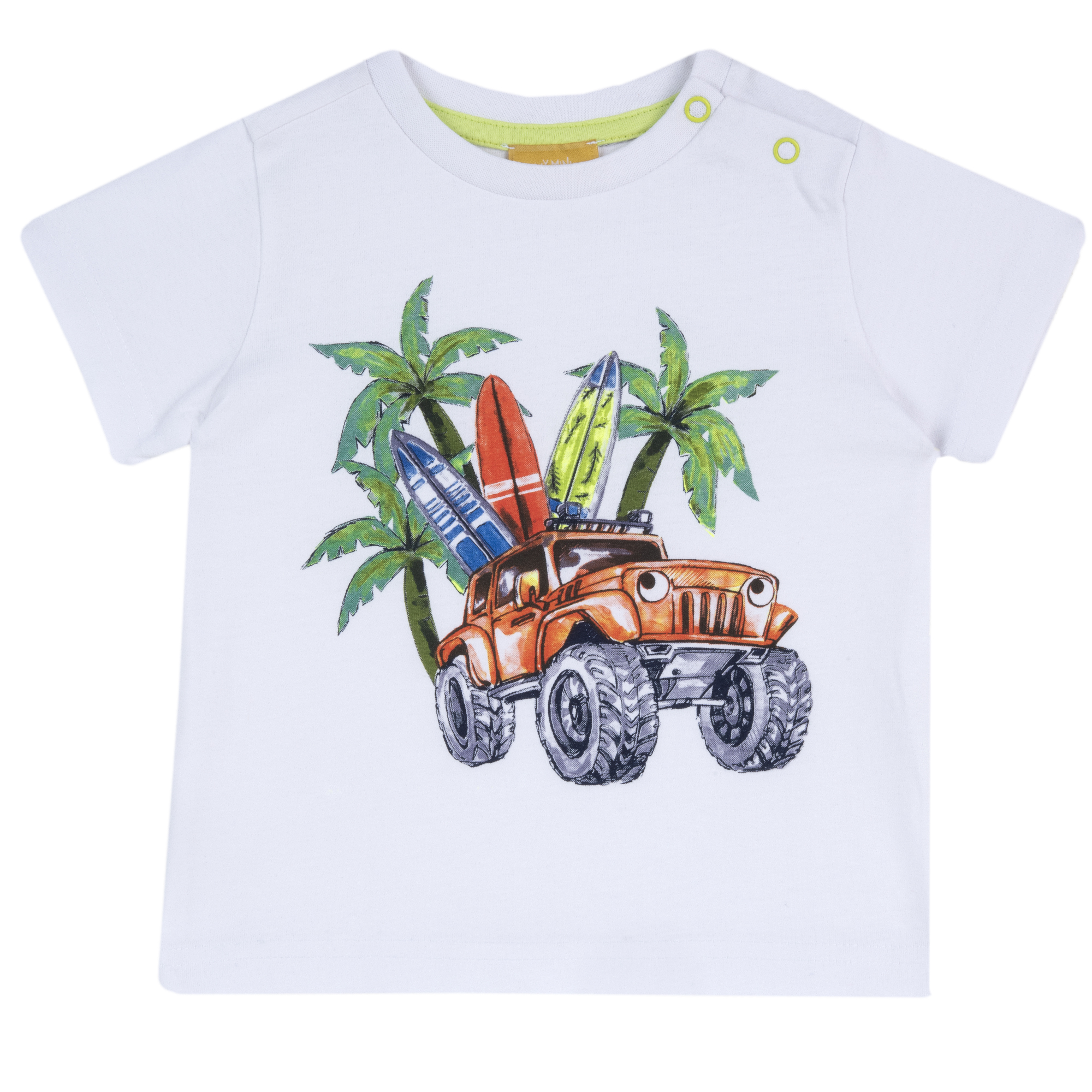 Tricou copii Chicco, alb cu model, 67273