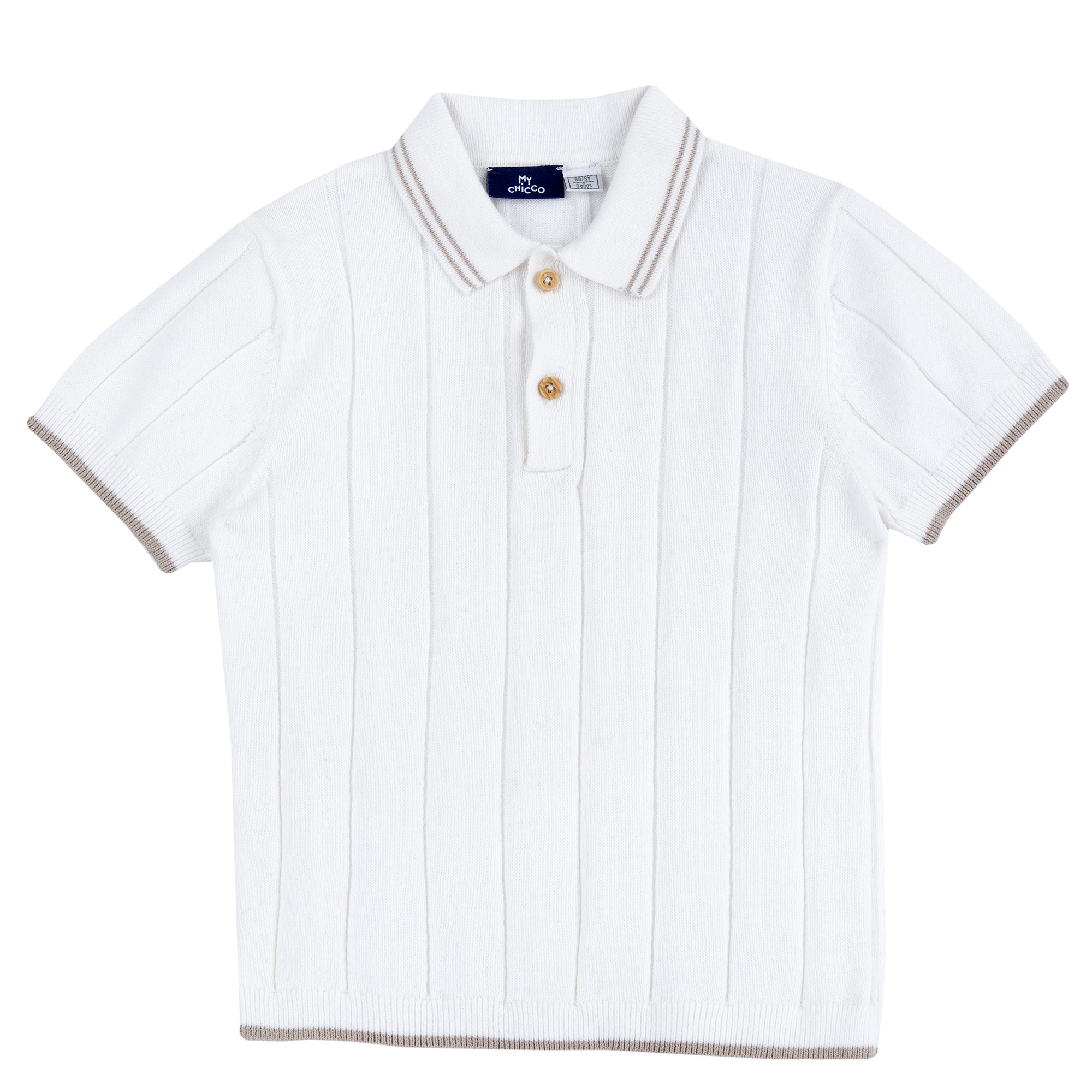Tricou polo copii Chicco, crem, 33657-68MC