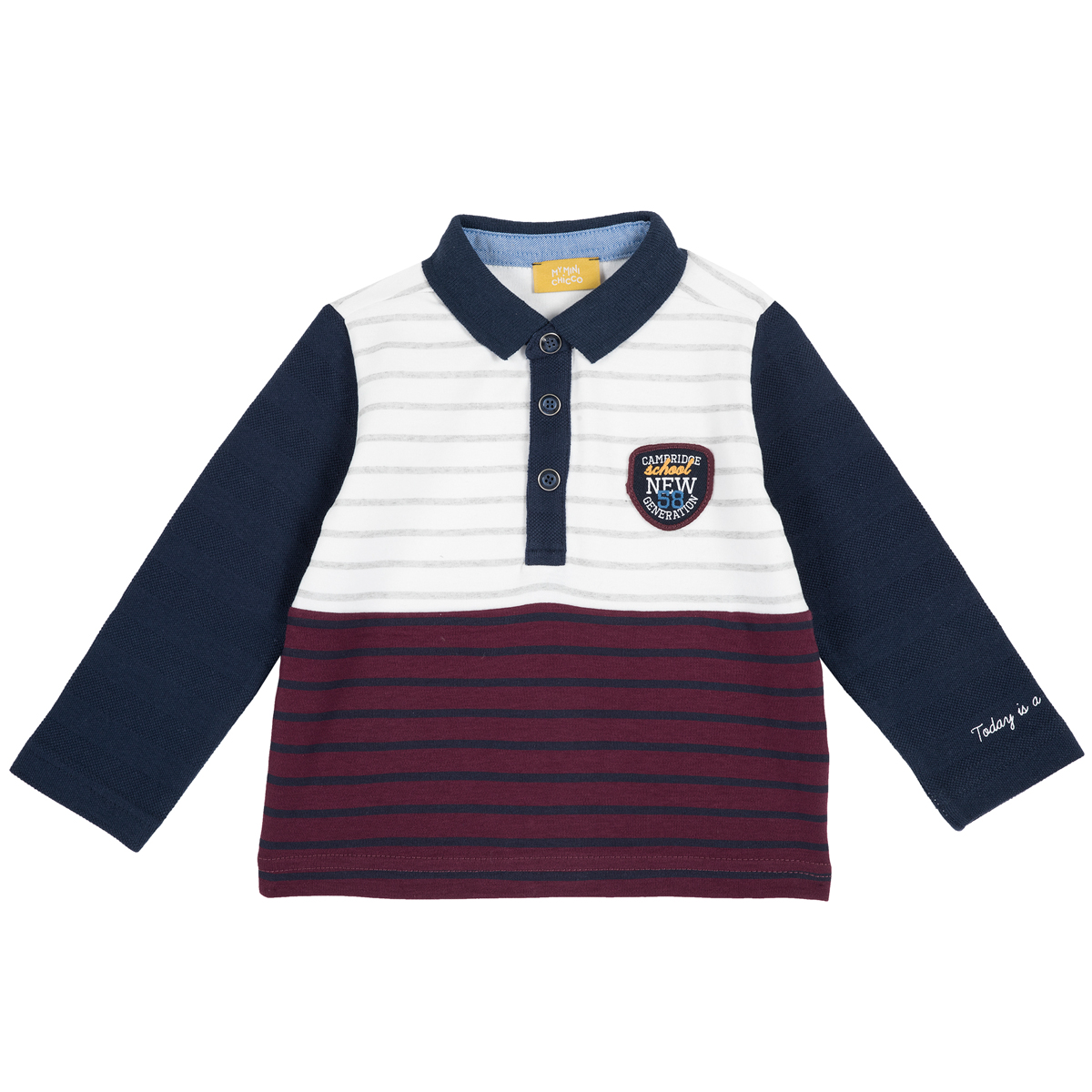 Tricou copii polo chicco, maneci lungi, 33509