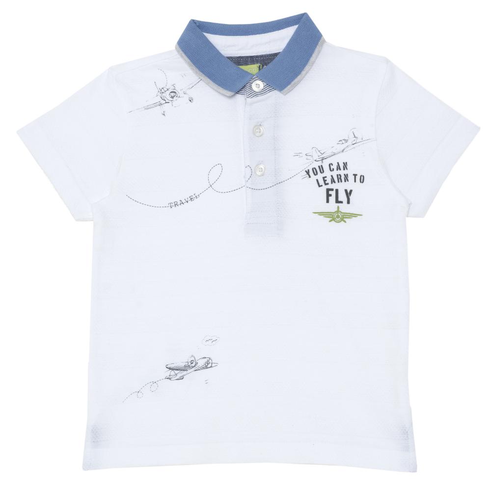 Tricou polo pentru copii, Chicco, baieti, alb, 33373