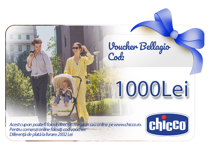 Voucher 1000Lei Avans Chicco 3 in 1 Bellagio